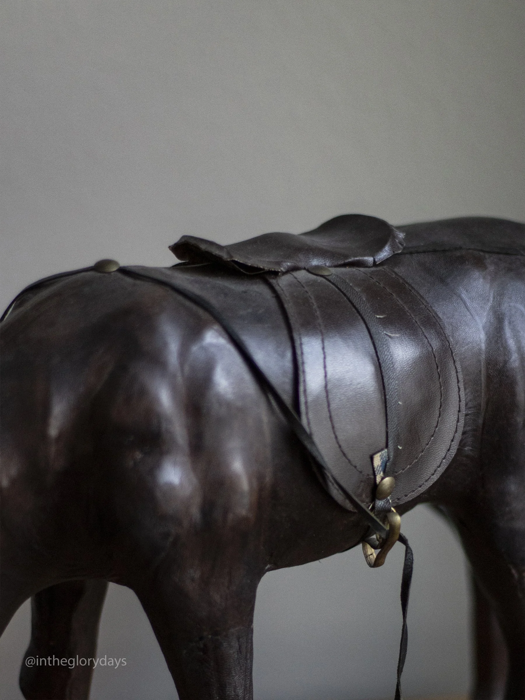 Leather Wrapped Equestrian Horse Figurine 7.jpg