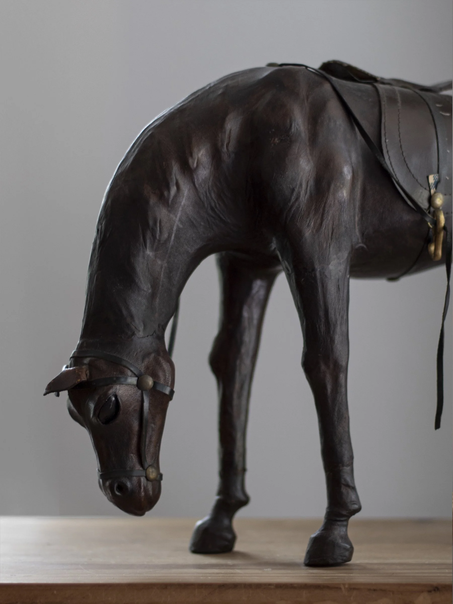 Leather Wrapped Equestrian Horse Figurine 8.jpg