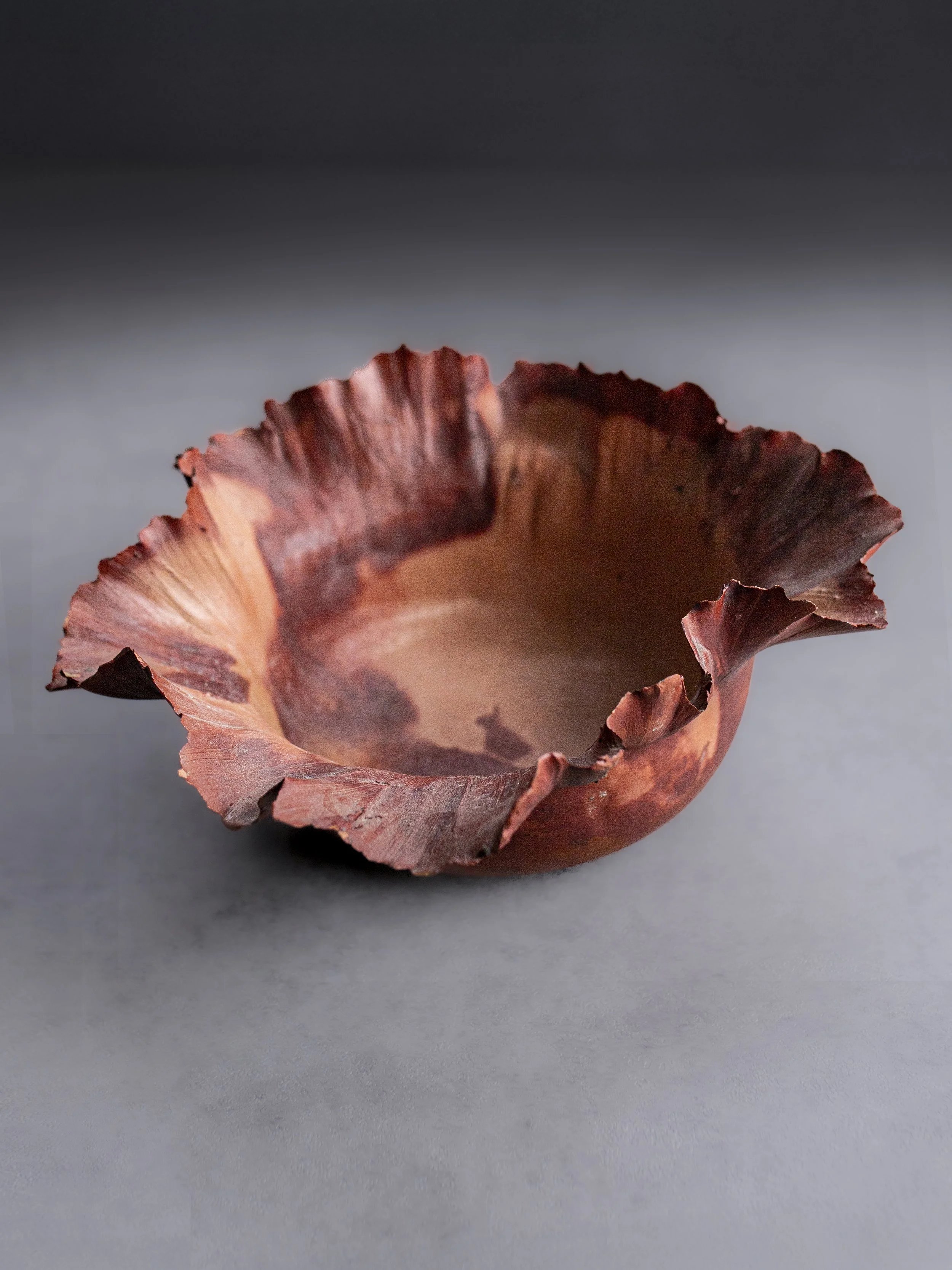 Studio Art Pottery Ceramic Vessel – Organic Sculptural Form – Signed Symbol