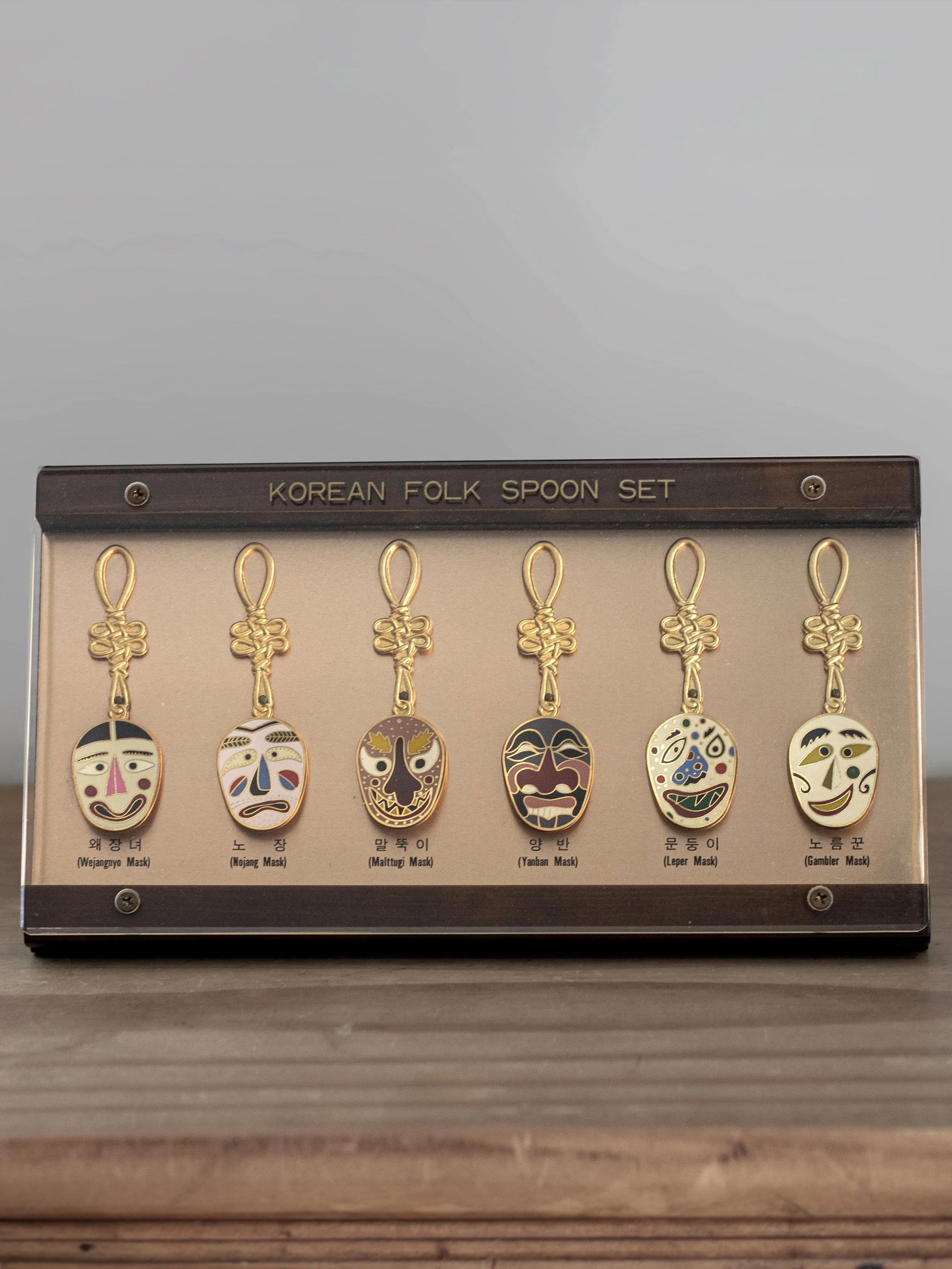 Korean Folk Art Dance Mask Spoons