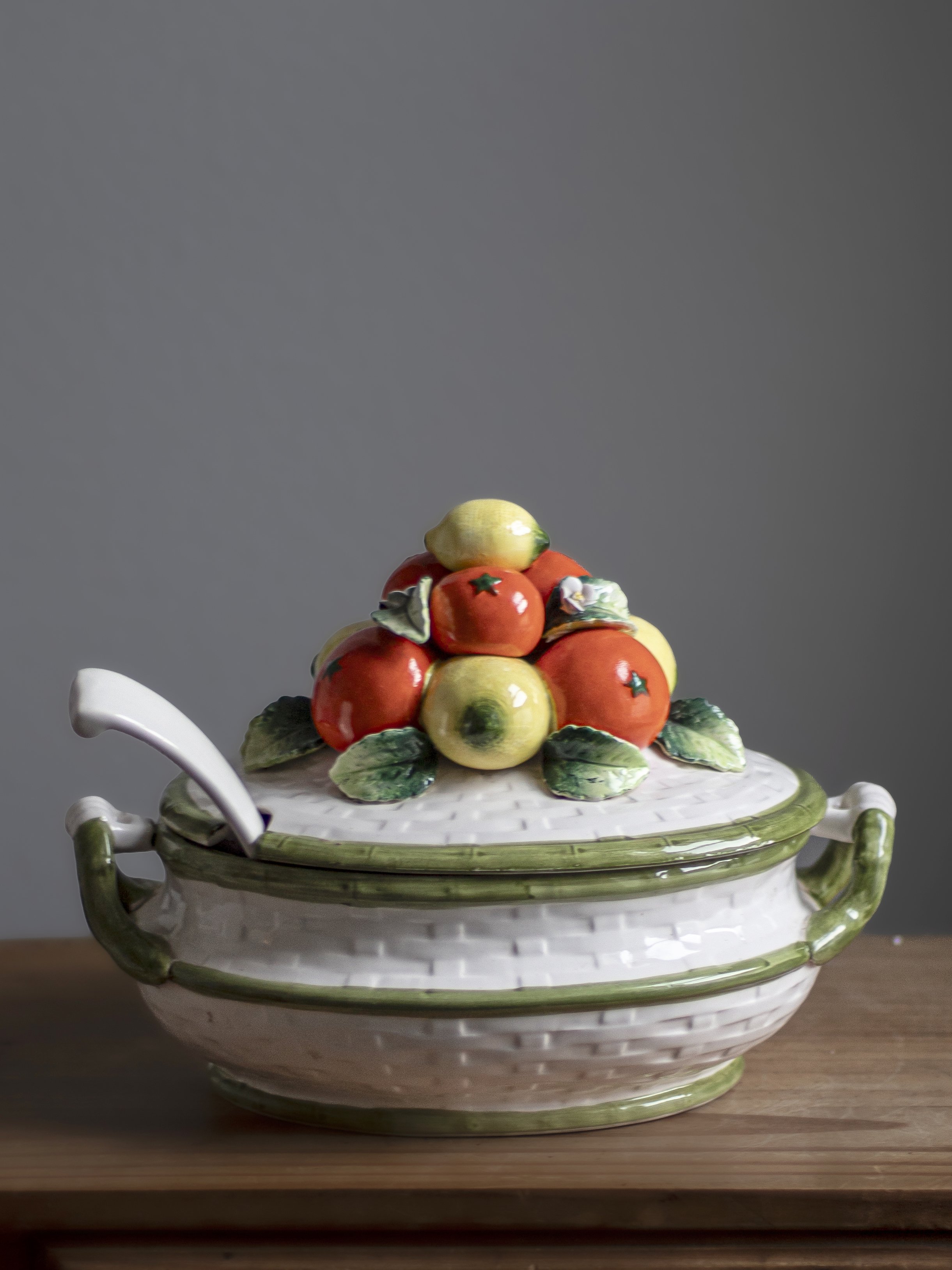 Hand Painted Italian Majolica Soup Tureen