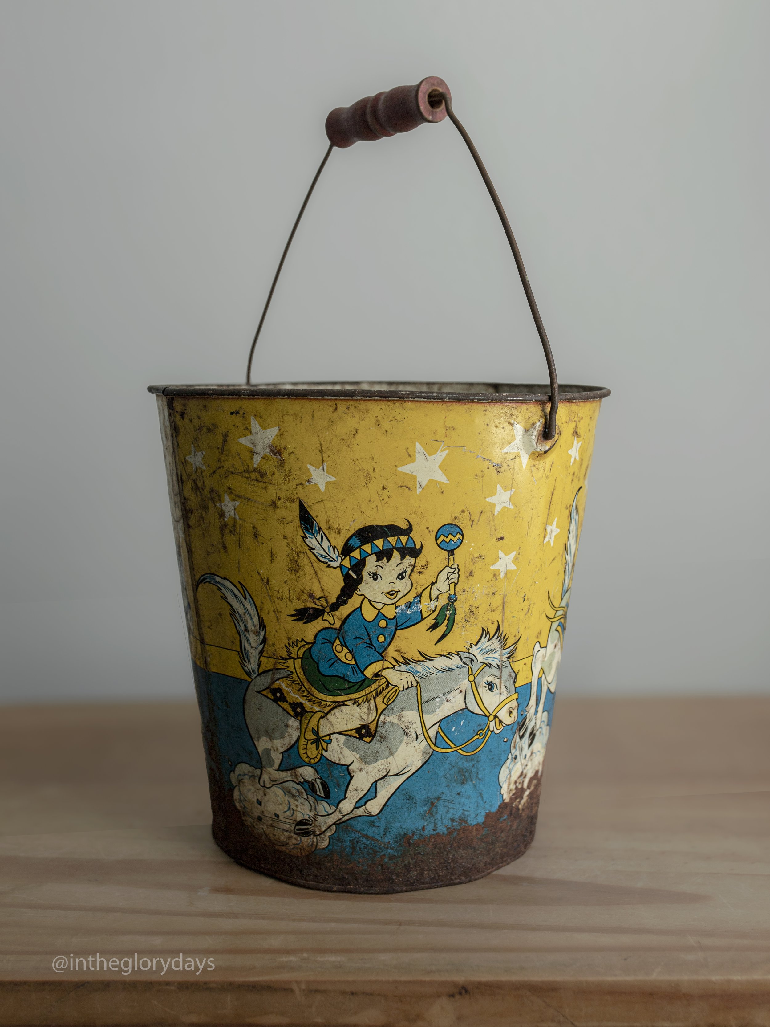 Vintage 1959 Ohio Art Tin Litho Sand Pail 3