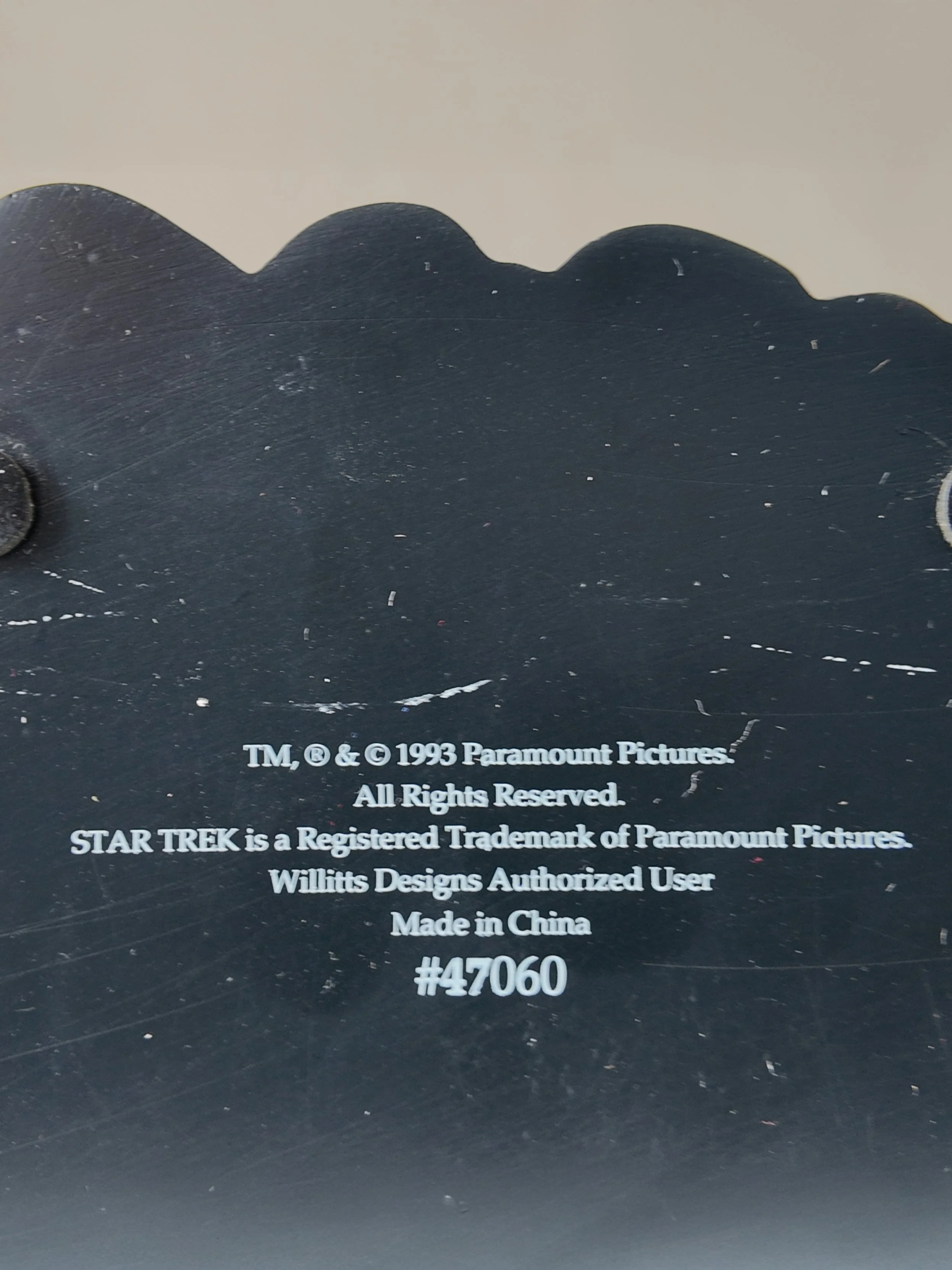 Base of 1993 STAR TREK U.S.S. Enterprise NCC 1701 Diorama