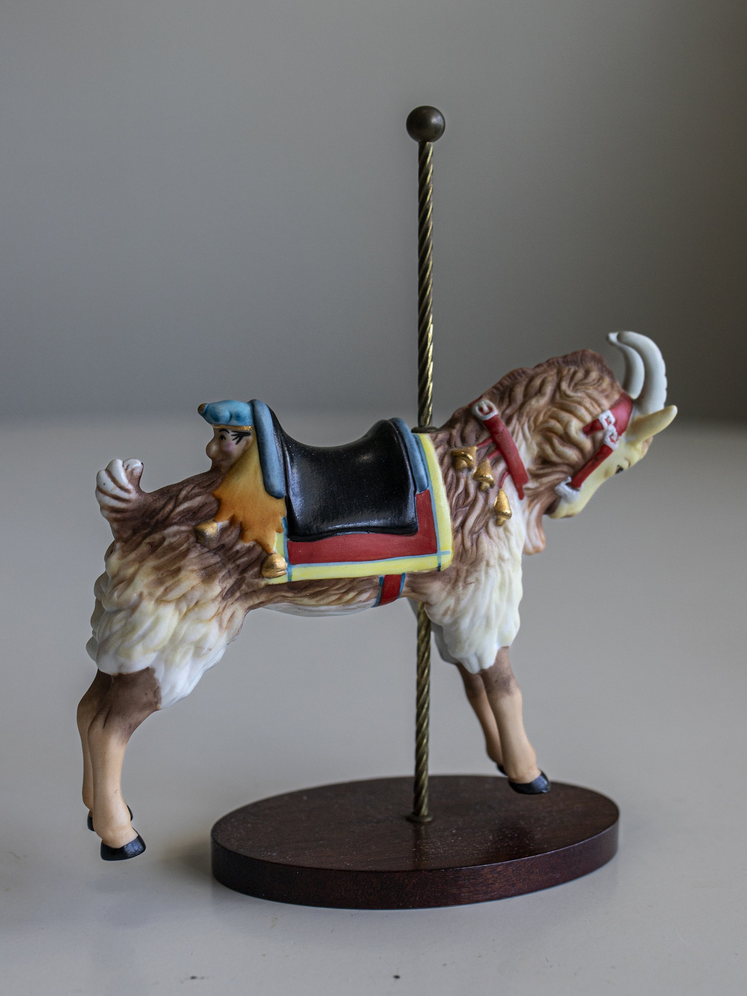 Franklin Mint Treasury of the Carousel Art 1988 Goat