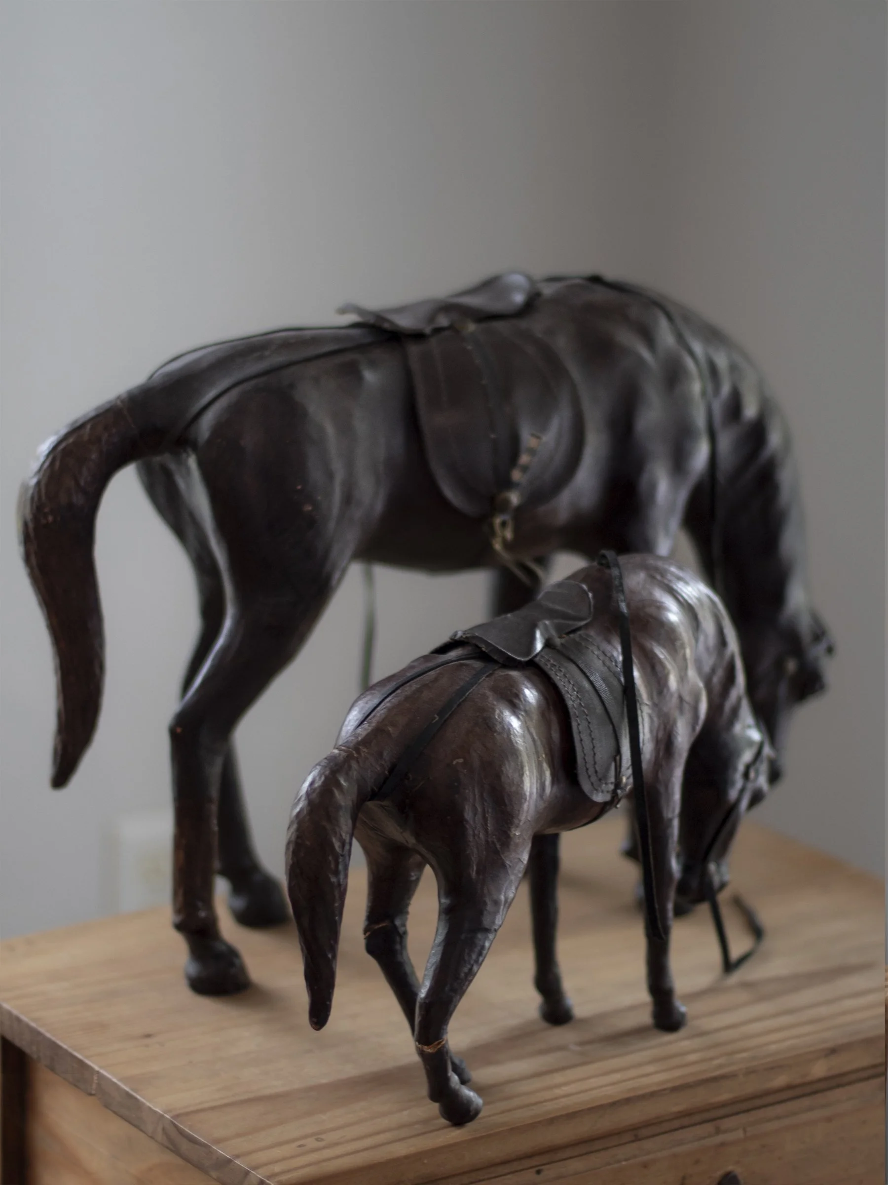 Leather Wrapped Equestrian Horse Figurine 3.jpg