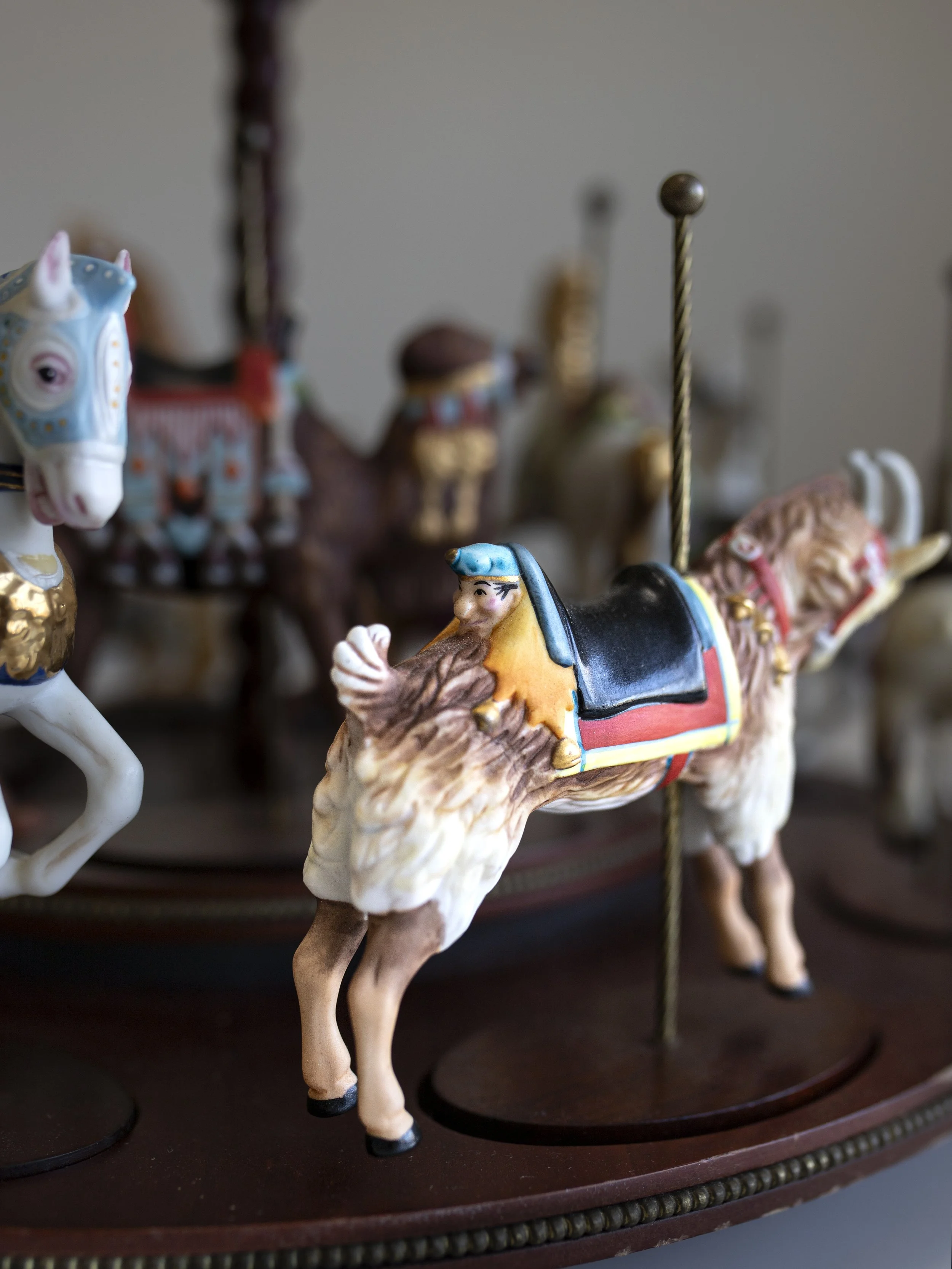 Franklin Mint Treasury of the Carousel Art 1988 Goat