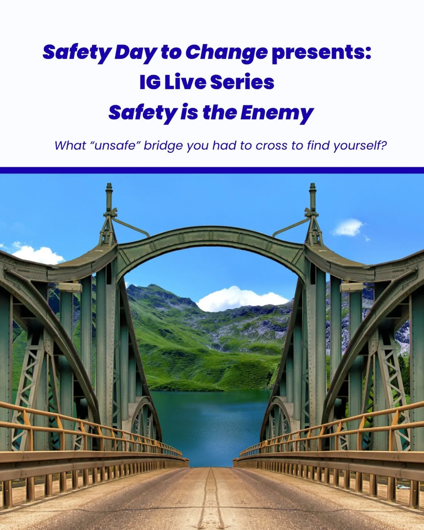 IG Live Series: Safety Is the Enemy starts this Friday, April 10th at 1pm PT. See you soon! 

#safety #unsafe #leap #change