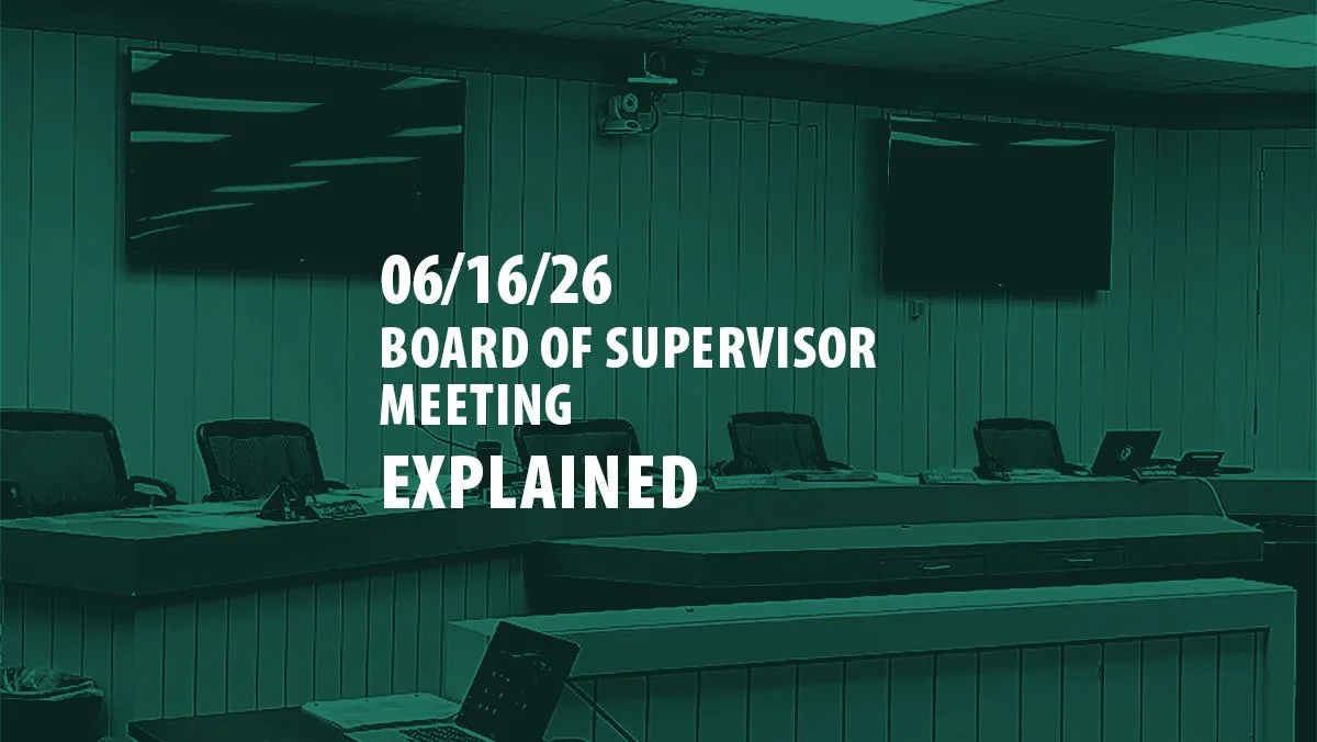 June 16 Board of Supervisors Meeting?