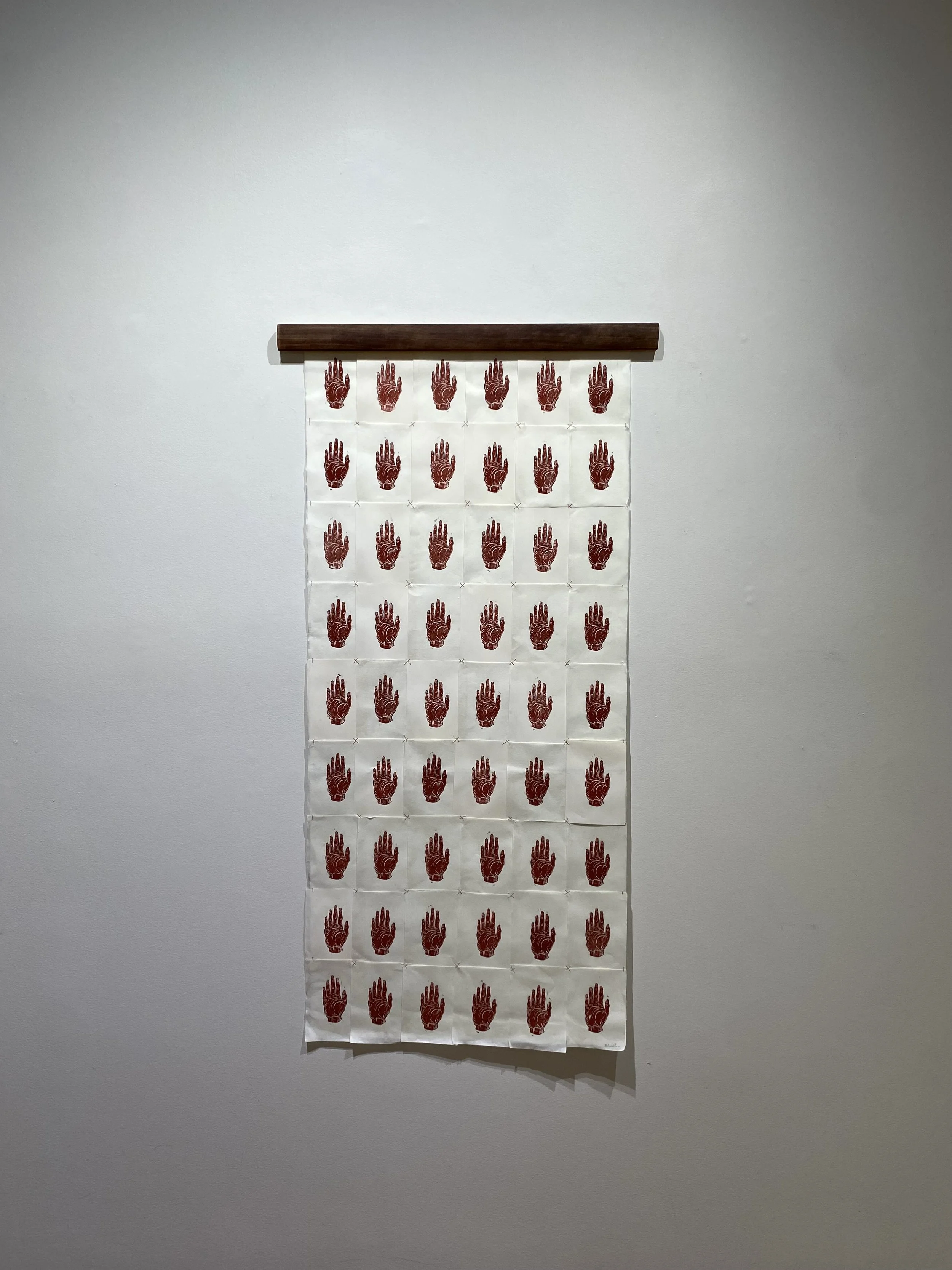 “Invisible Trace”
24x48 inches
Relief Print on Kitakata Paper, sewn together