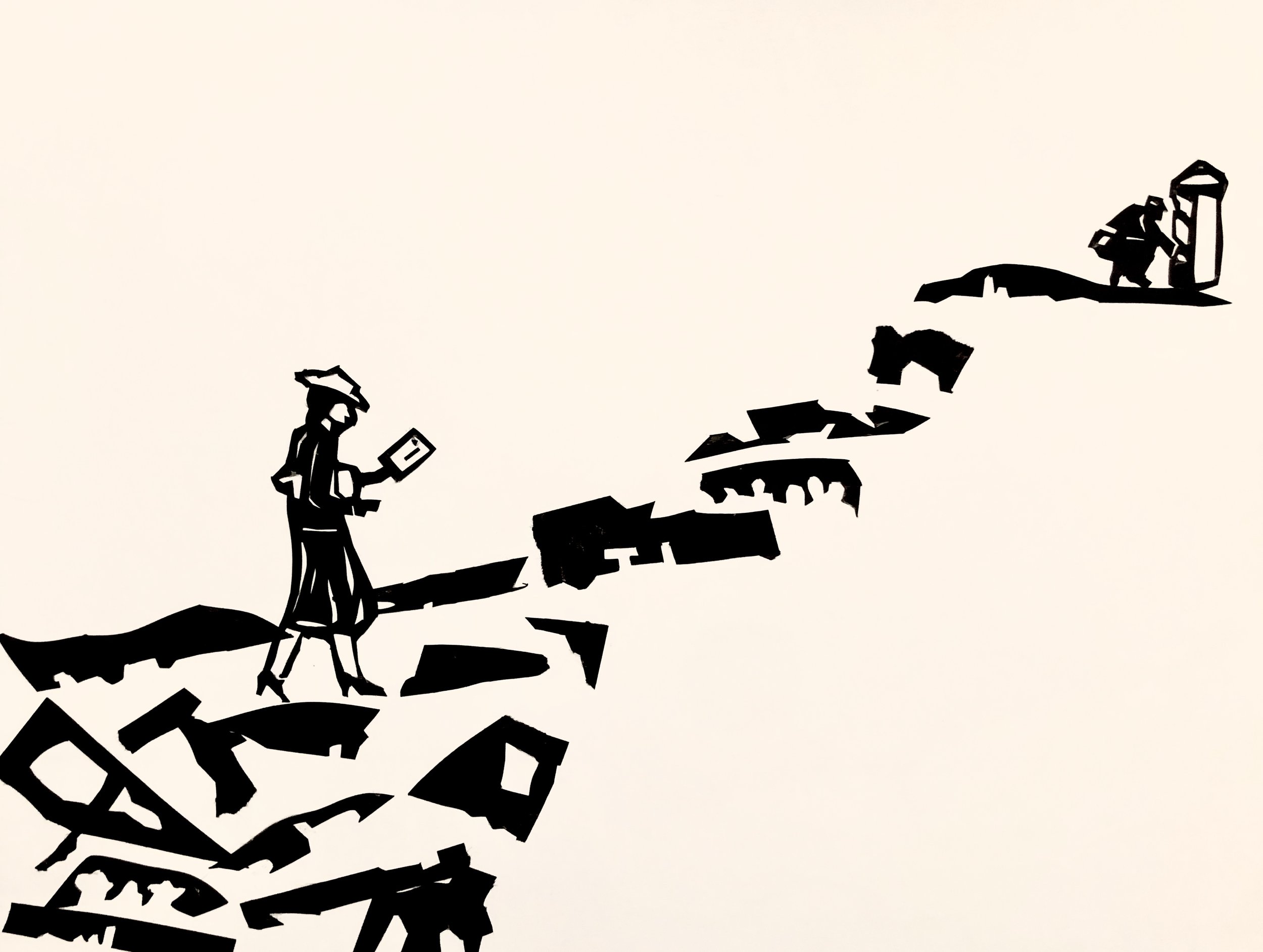 "Glimpses of Hope in the London Bombings"
8x10 inches
Cardstock on Cardstock