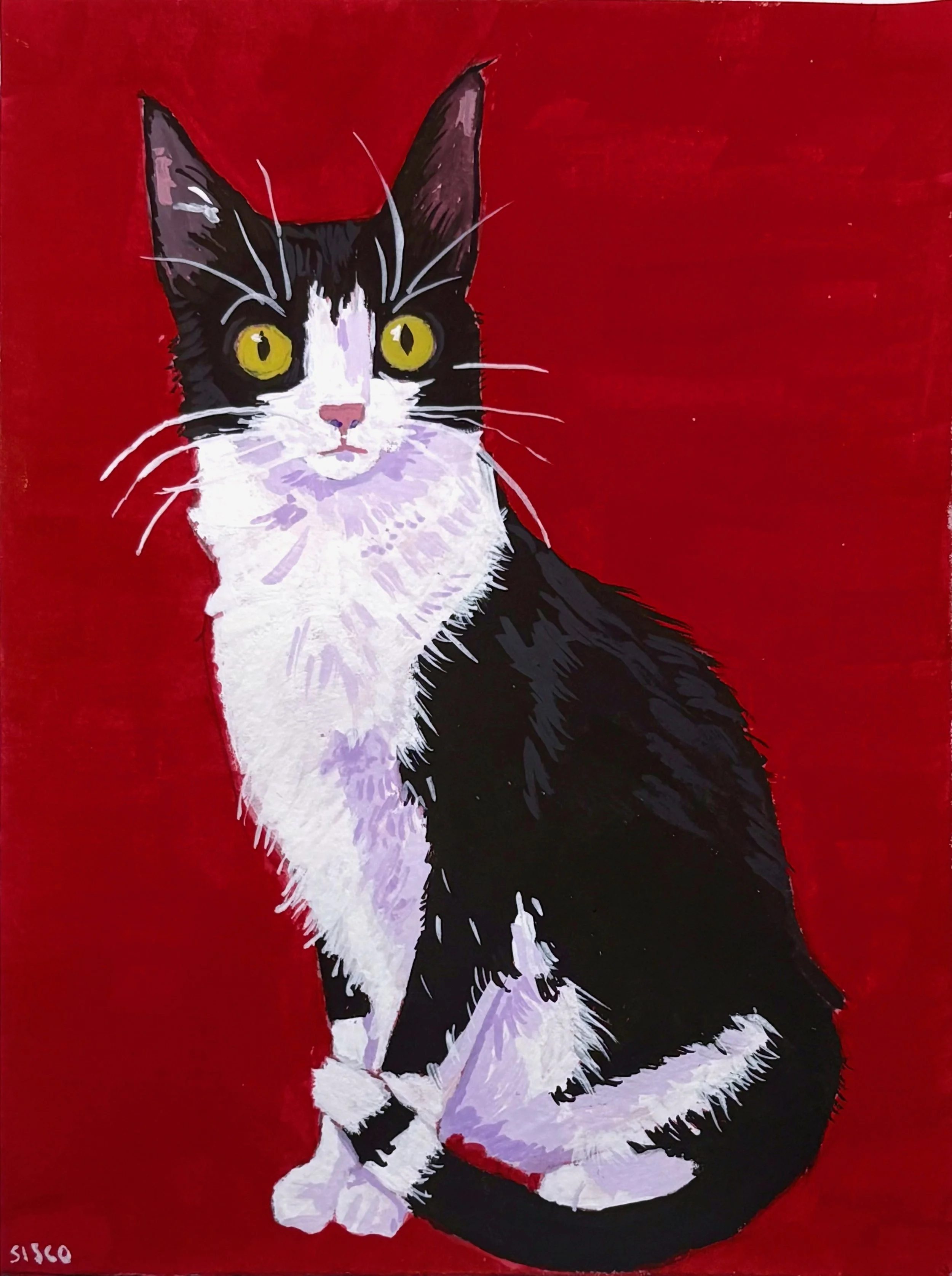 "muna" (2025), gouache on paper