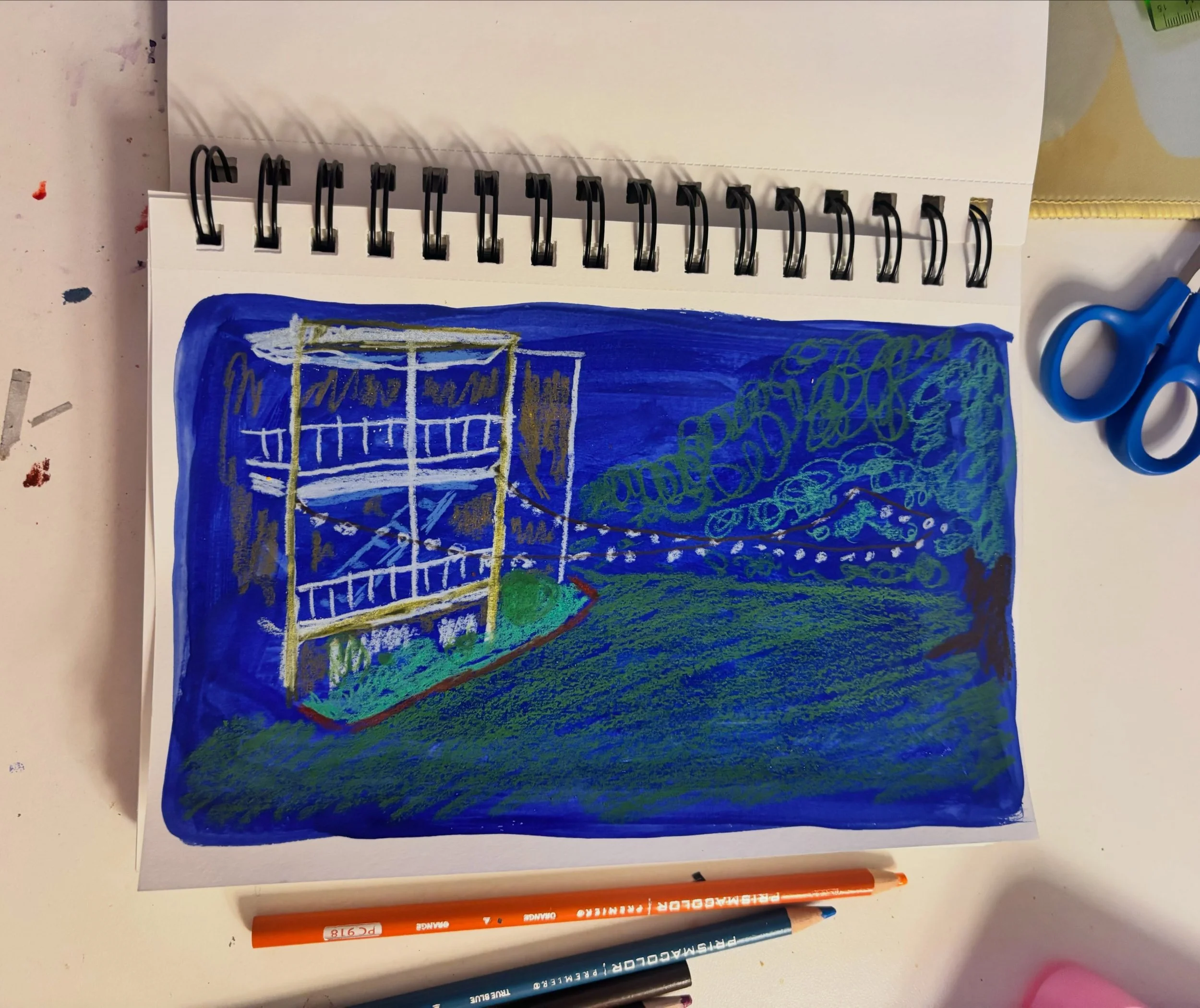 Sometimes I see an art style I really like, but it is not remotely mine or natural to me and then I take my play sketchbook and try it out. It&rsquo;s so simple, but it was really hard for me to conceptualize. So this is a reminder to practice and pl