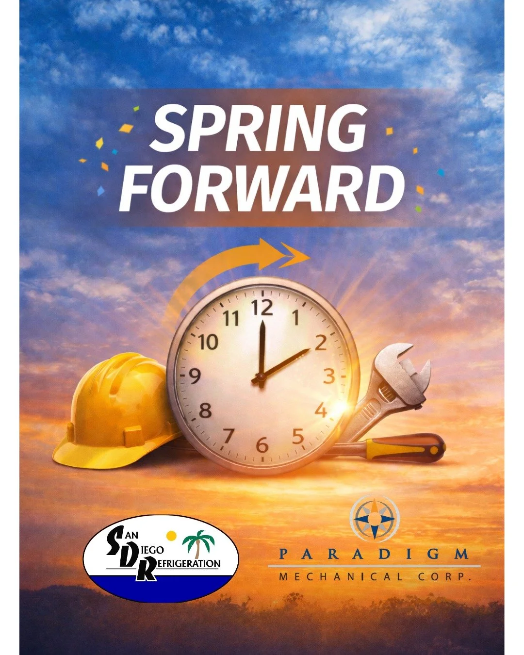 Spring forward. ⏰🌤️

Daylight Saving Time is here &mdash; which means longer days, more daylight, and more time to get after it.

Don&rsquo;t forget to set your clocks ahead one hour and check those jobsite start times. Let&rsquo;s make the most of 