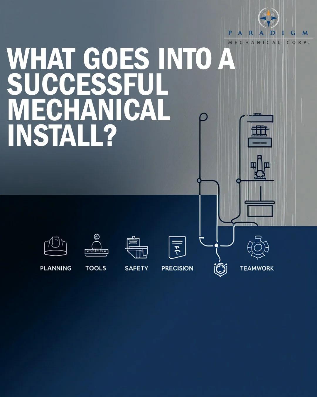 A successful mechanical install is built long before equipment ever hits the jobsite.

It starts with planning &mdash; reviewing drawings, coordinating with trades, and identifying potential conflicts early so there are no surprises in the field.

Fr