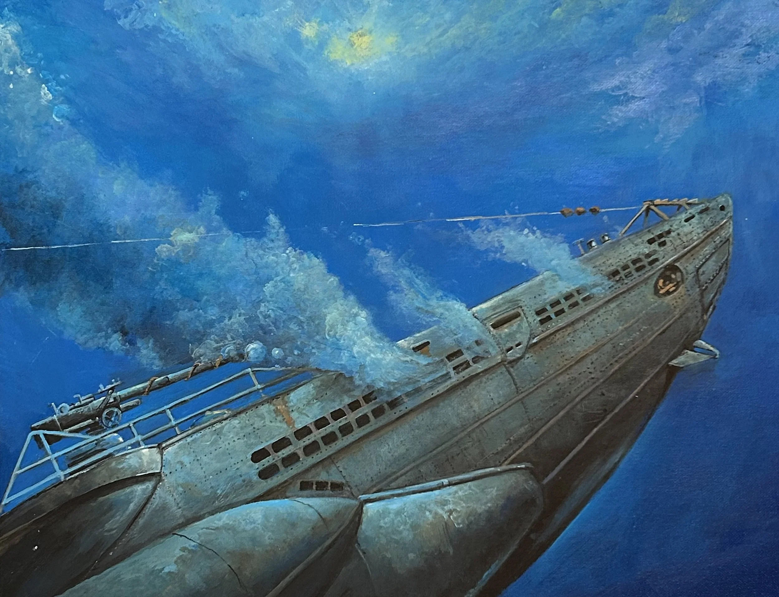 "WWII German Submarine" - ACR - 16x20
