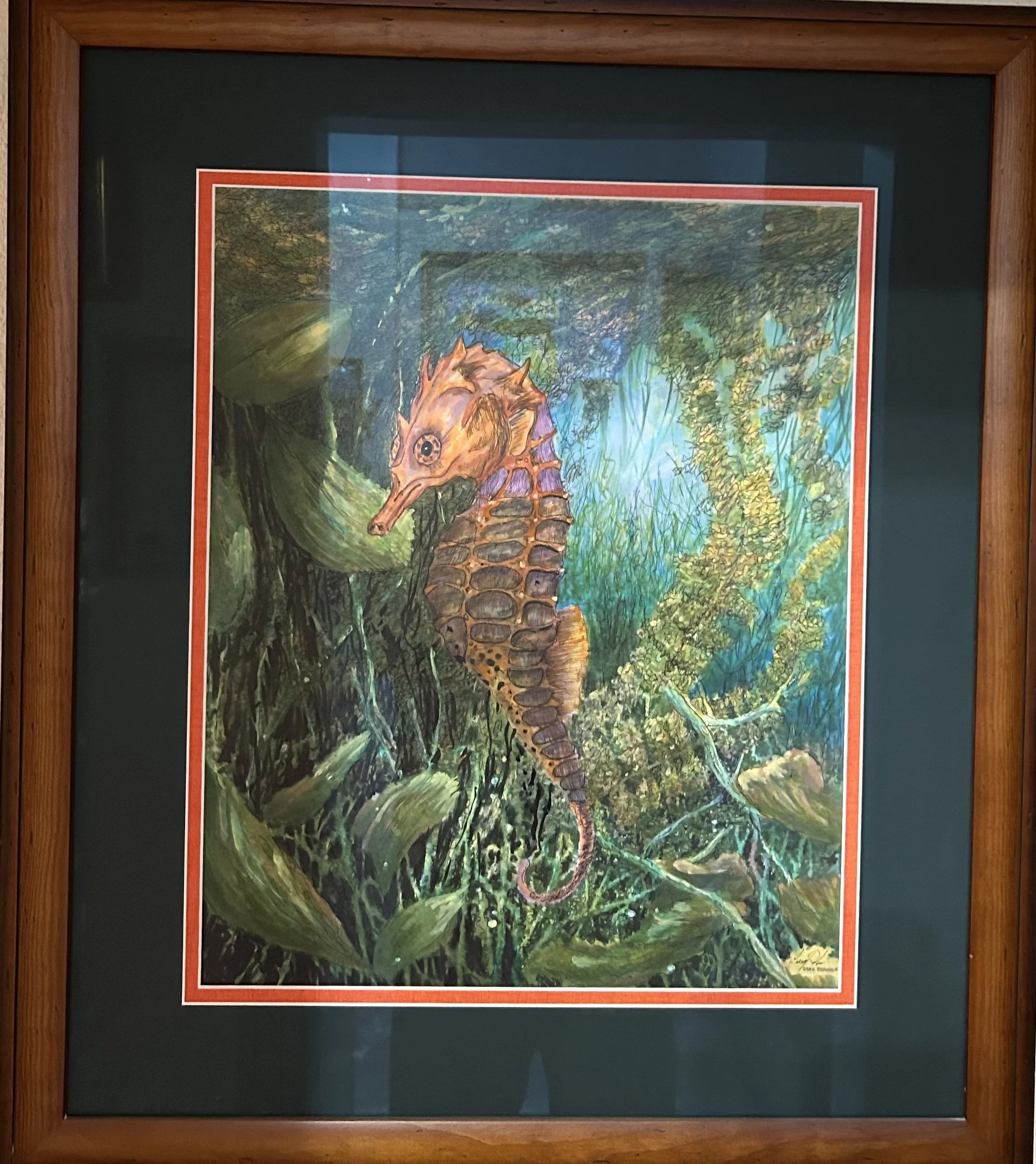 "Sea Horse Haven" - ACR/CP/Pen - 25x29