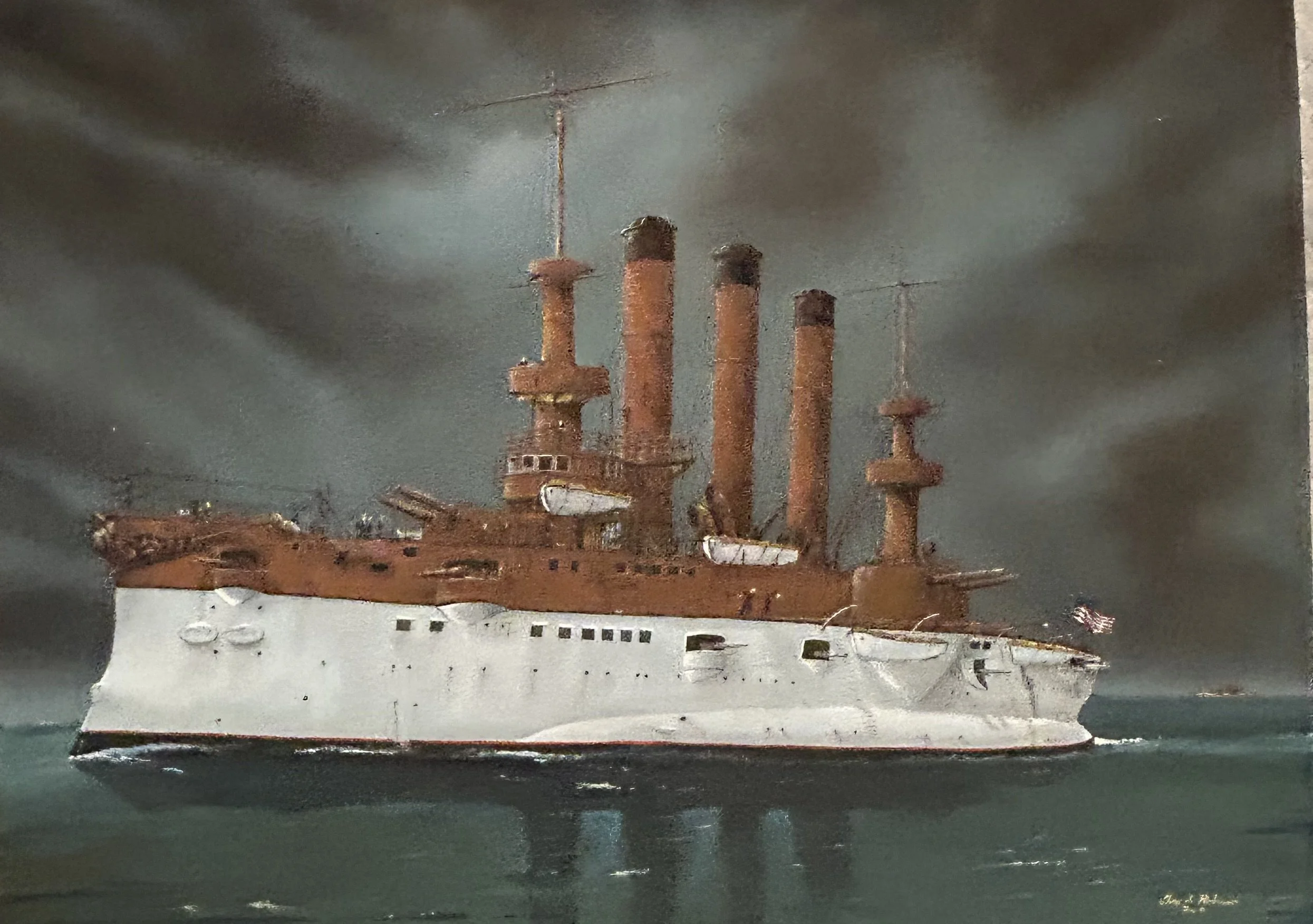 "U.S.S. Brooklyn" - ACR/AB/Pen - 23x28