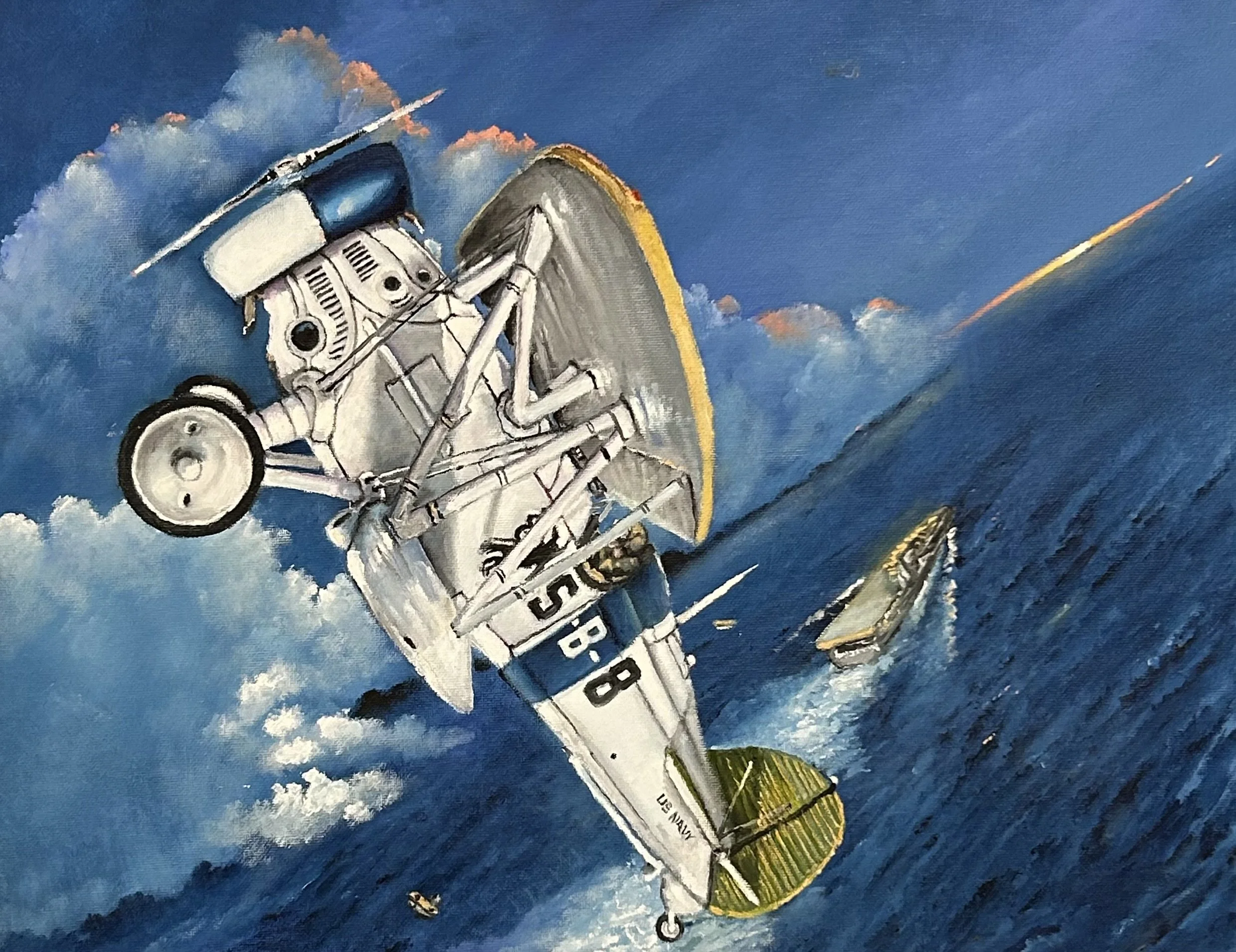 "Boeing F4B-4" - Oil - 16x20