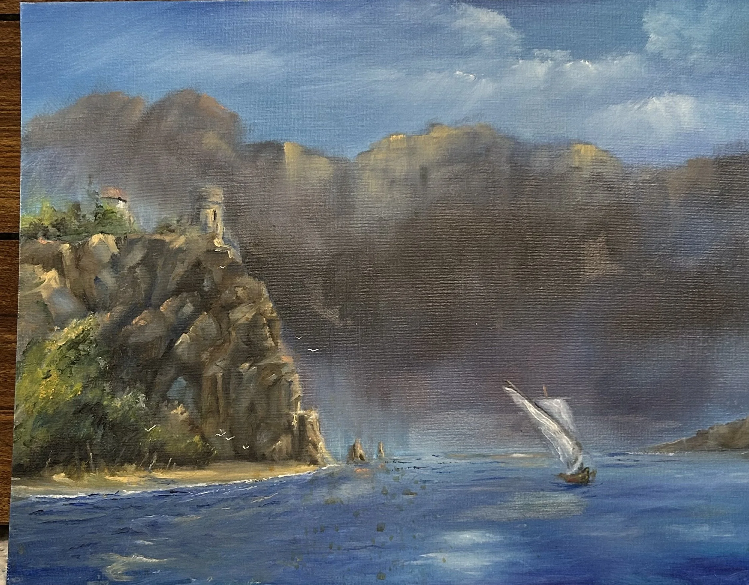 "Sailing the Fjords" - ACR - 16x20