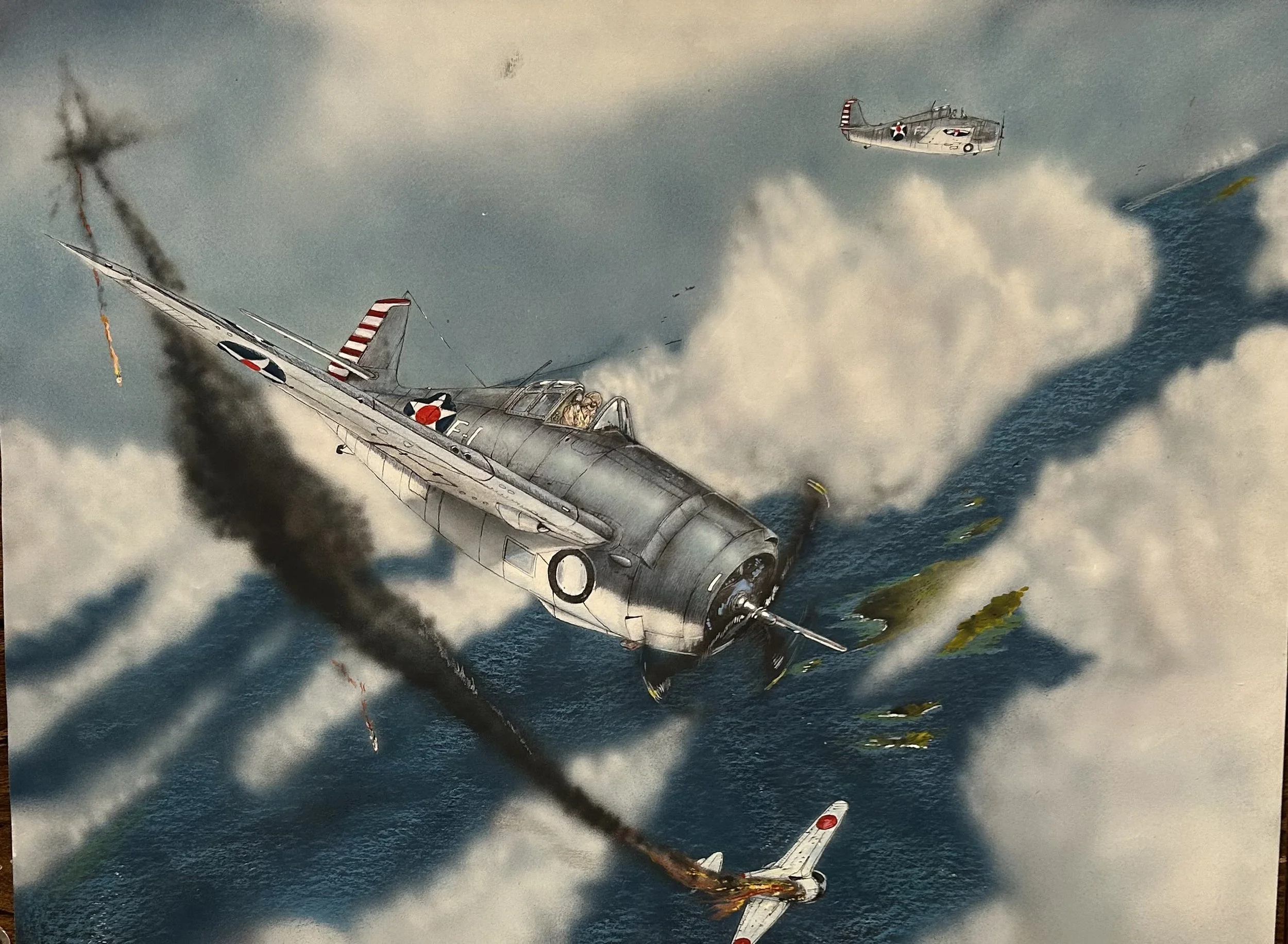 "F4-F Wildcat" - AB/CP/Pen - 28x20