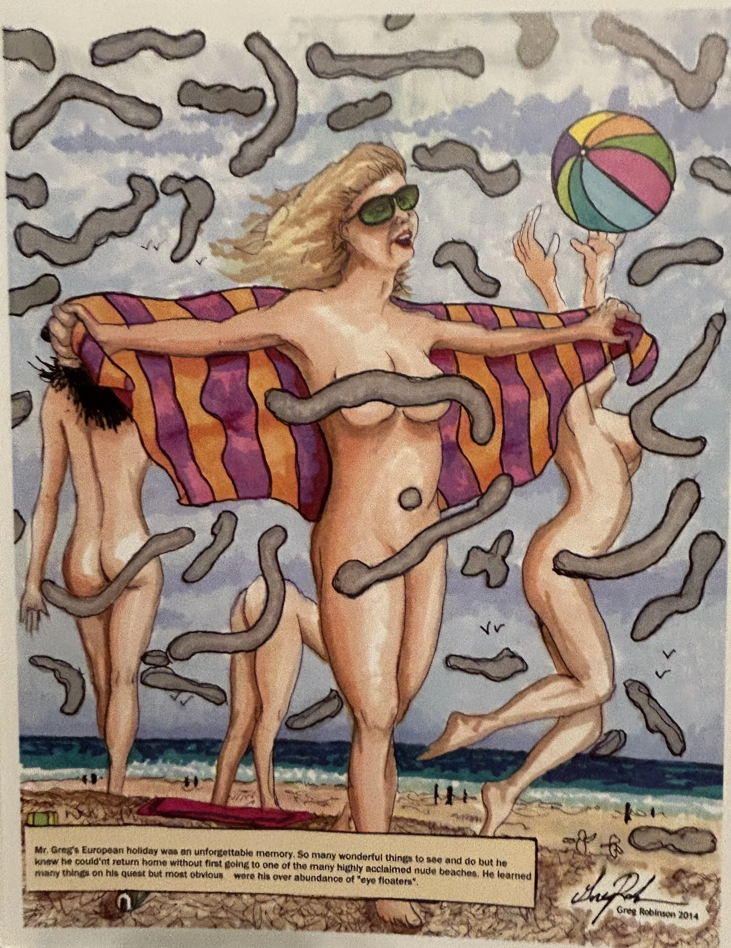 "Floaters" - Prisma Markers/Ink - 8 1/2x11