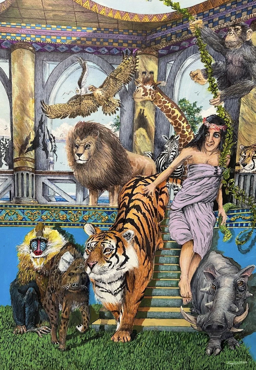 "Circe" - ACR/Prisma Markers/Ink/CP - 19x29