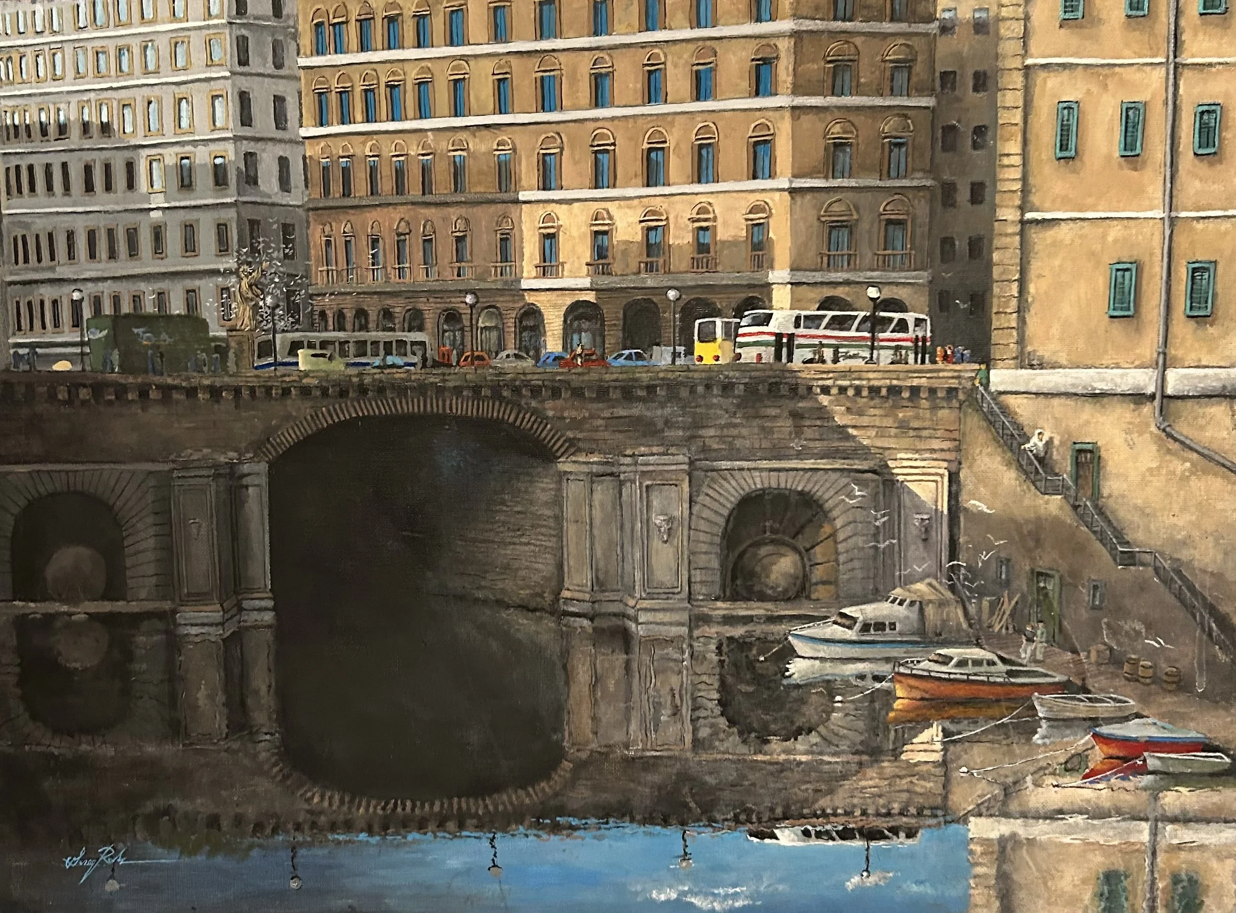 "Downtown Livorno" - ACR - 18x24