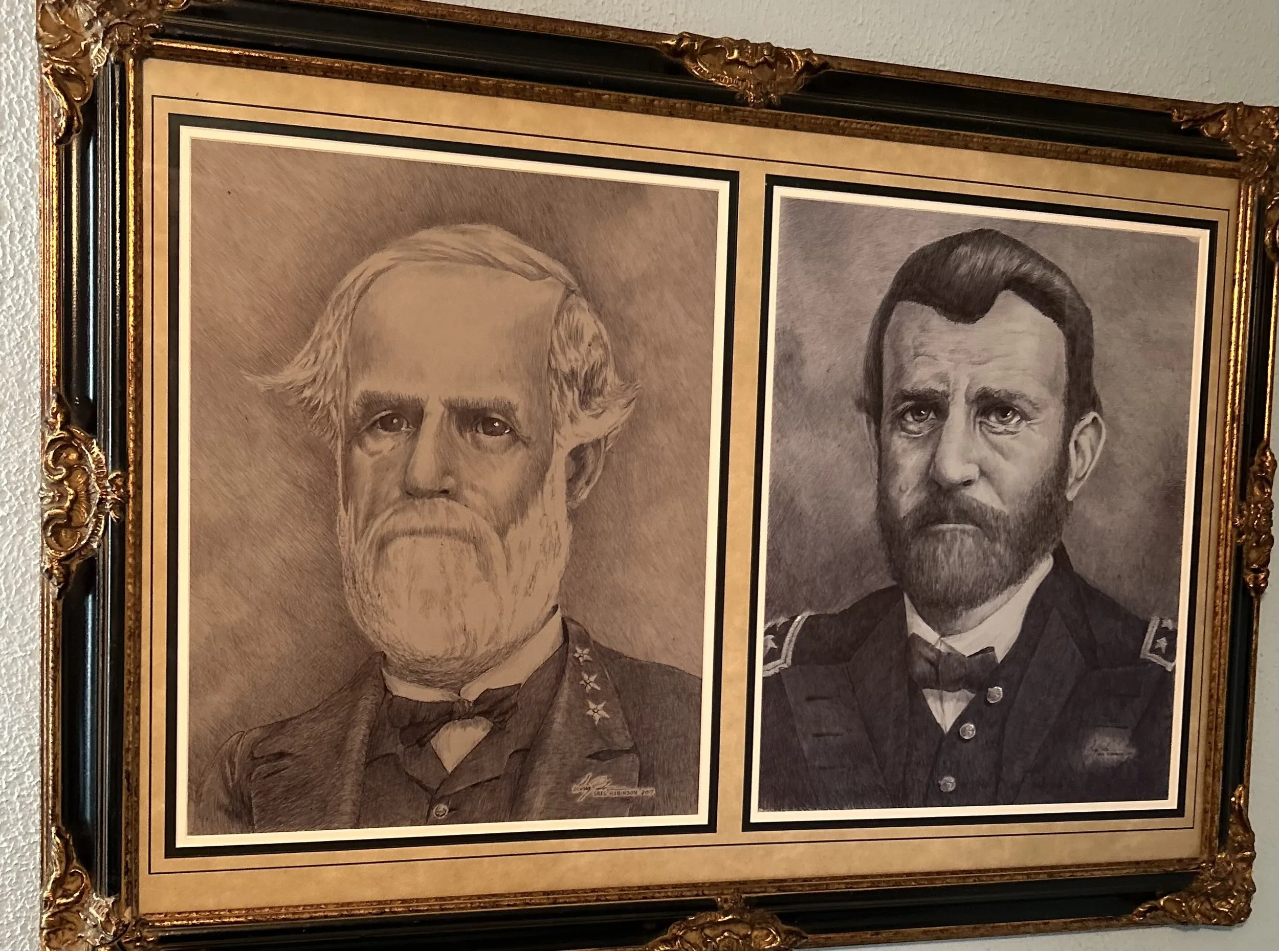 "Robert E Lee/Ulysses S Grant" - Ink - 41x28