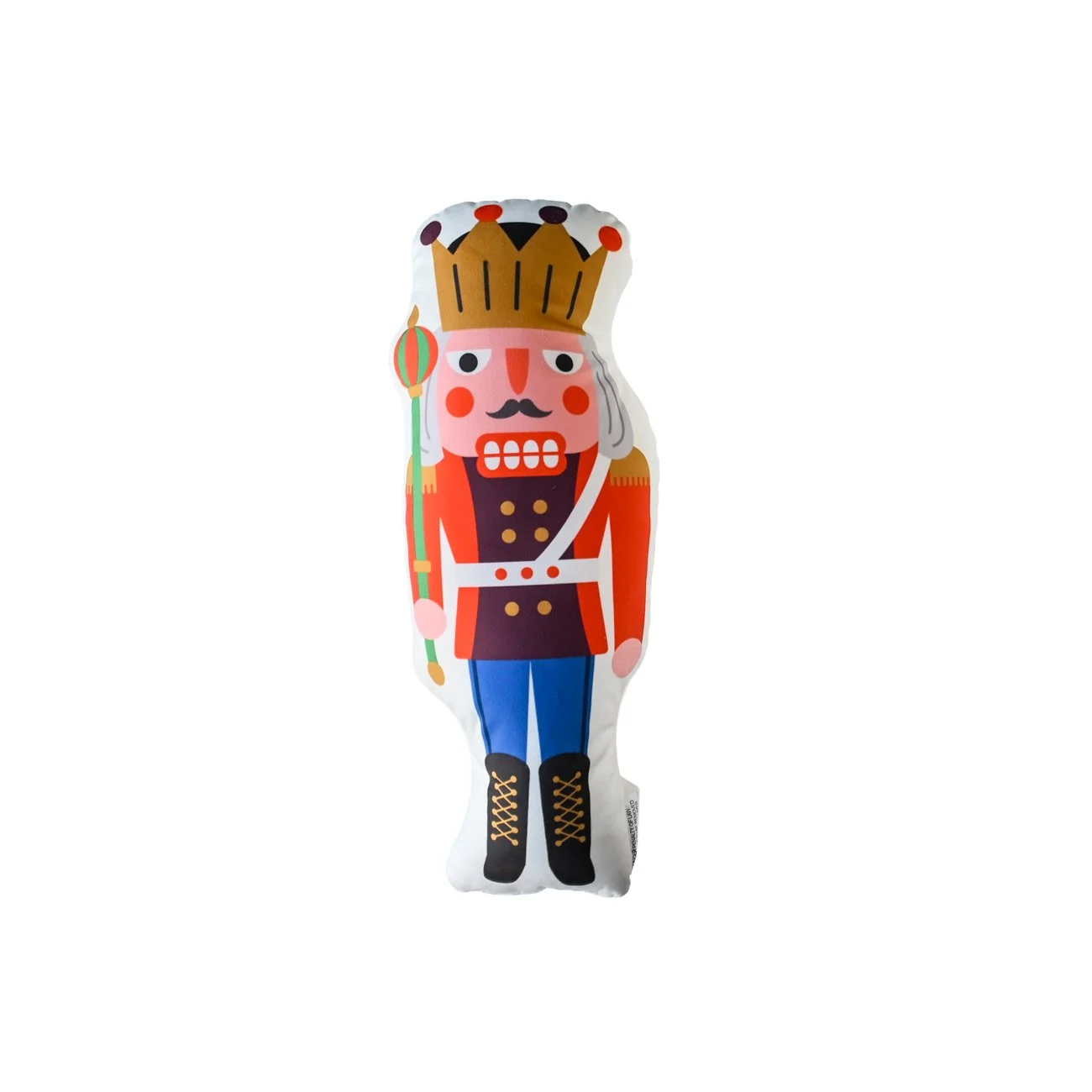 Nutcracker King Shaped Pillow | Christmas Decor
