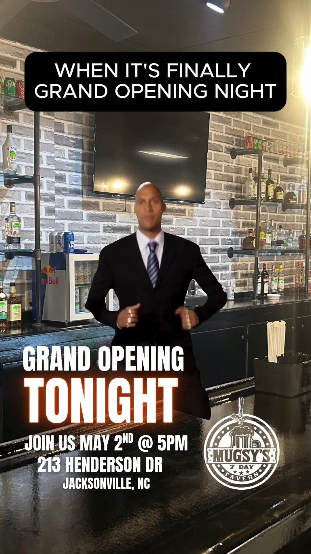 We’ve been counting down the days, the hours, the minutes — and the wait is finally OVER.
🍻 Mugsy’s Grand Opening is TONIGHT at 5PM!