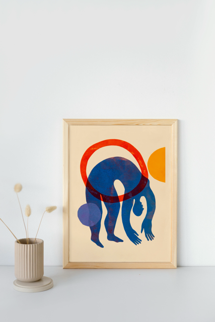 Print displayed in frame
