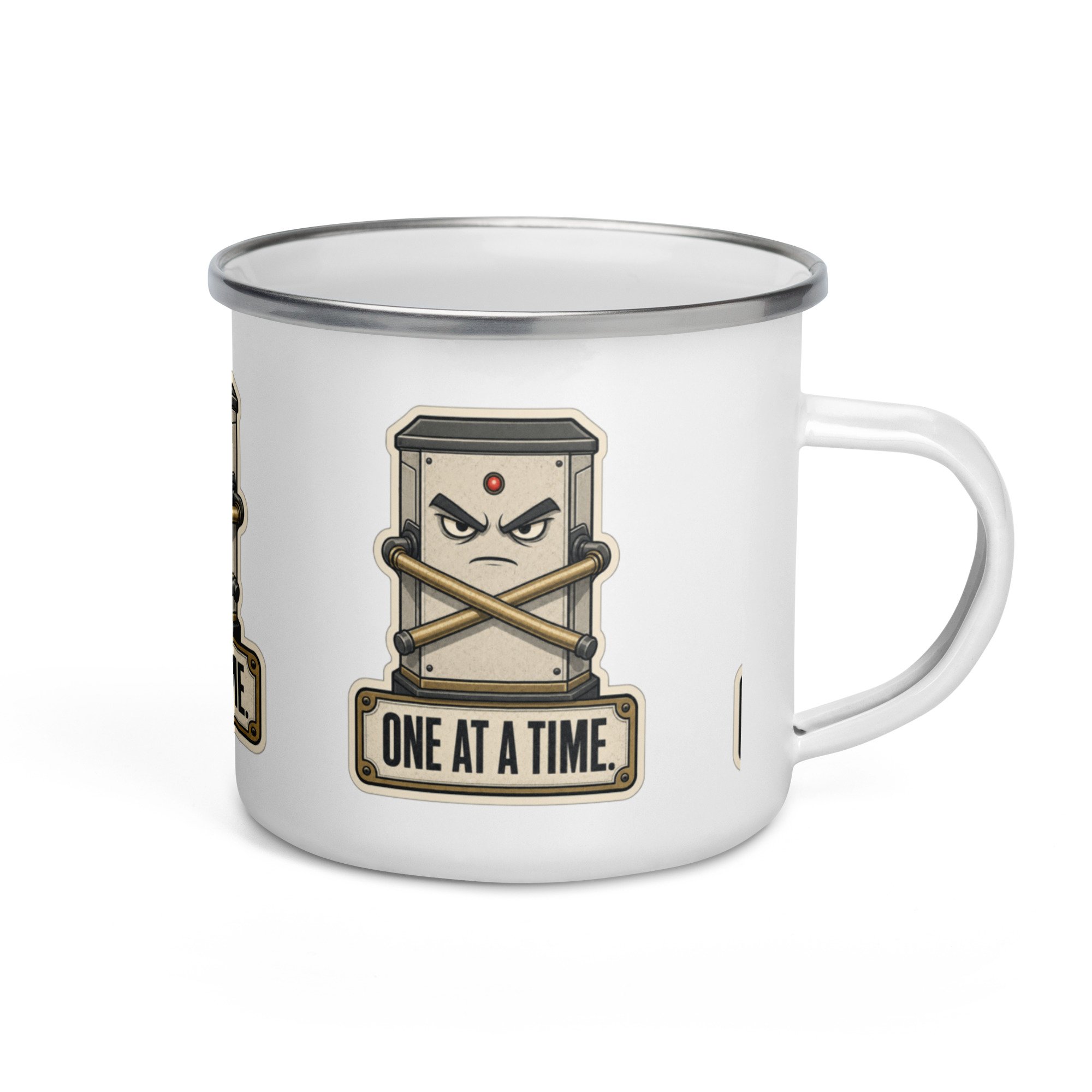 Grumpy Turnstile Enamel Mug
