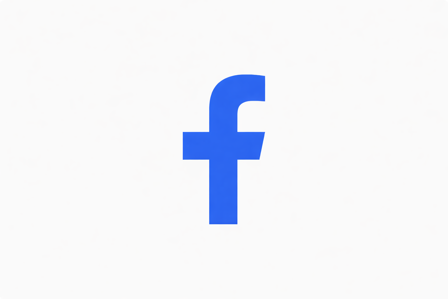 Facebook logo with a blue 'f' on a white background.