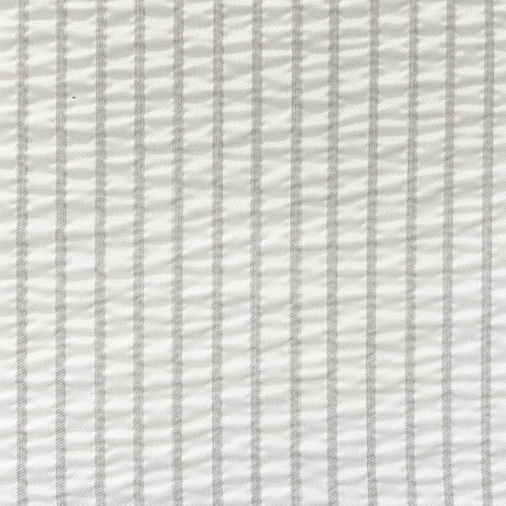 Hickory Seersucker Stripe Top Sheet Texture Close Up