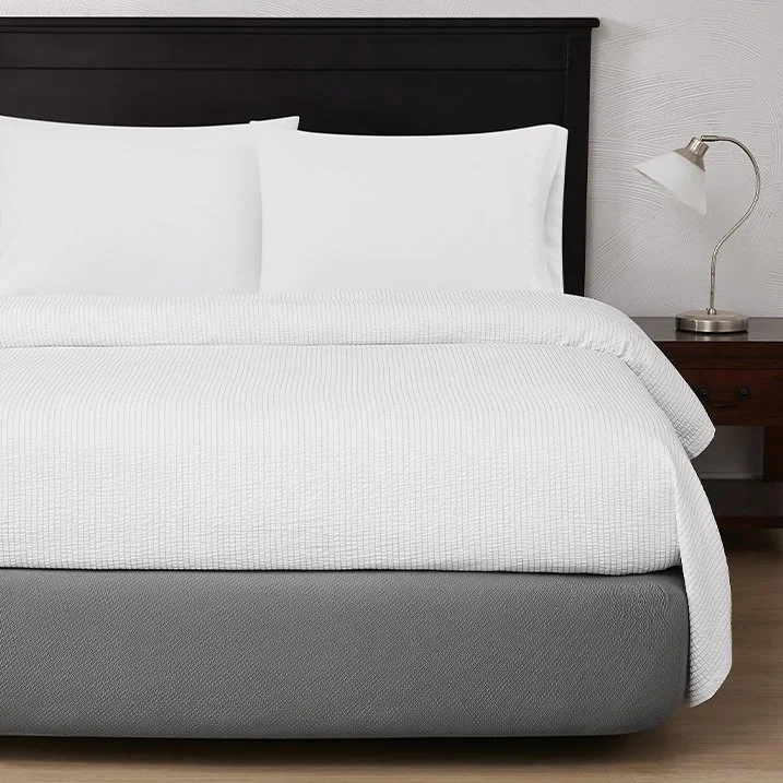 Hickory Seersucker Stripe Top Sheet Front
