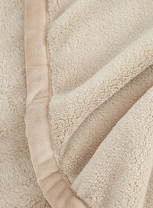 Close up of Serasoft blanket in Linen