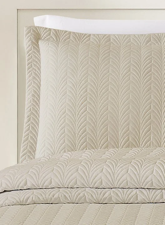 Close up of a Flourish Sham in Sand