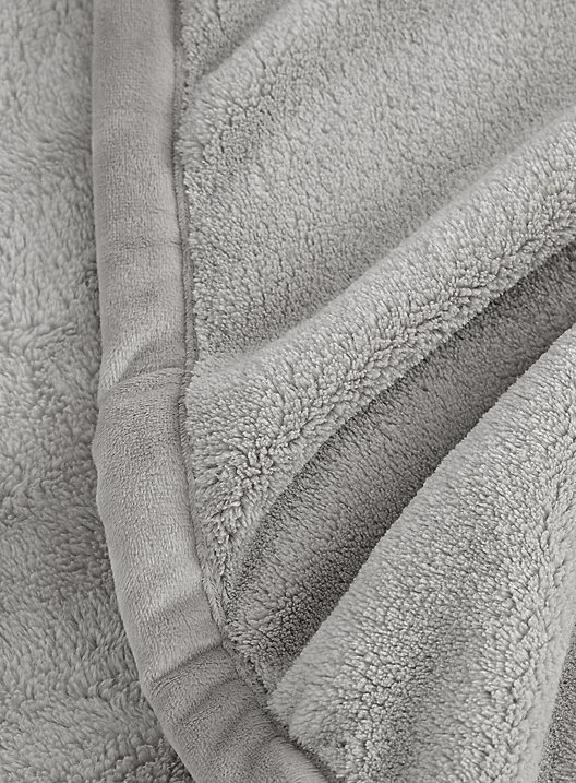 Close up of Serasoft blanket in Grey