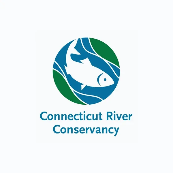 Logo of the Connecticut River Conservancy featuring a stylized fish and river design in green and blue with the organization's name beneath.