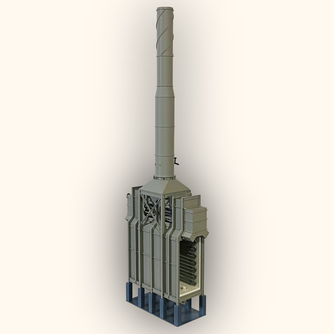3D printed Horizontal Fired Heater model