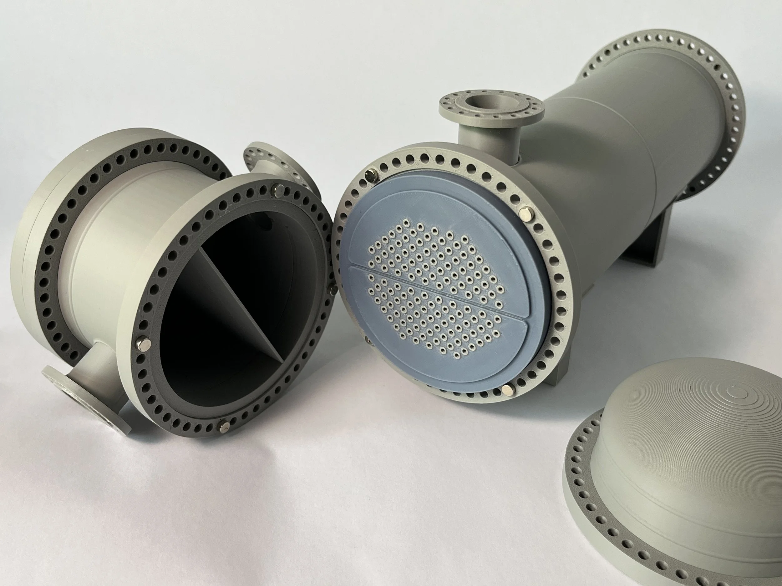 3D printed shell and tube exchanger model TEMA AET