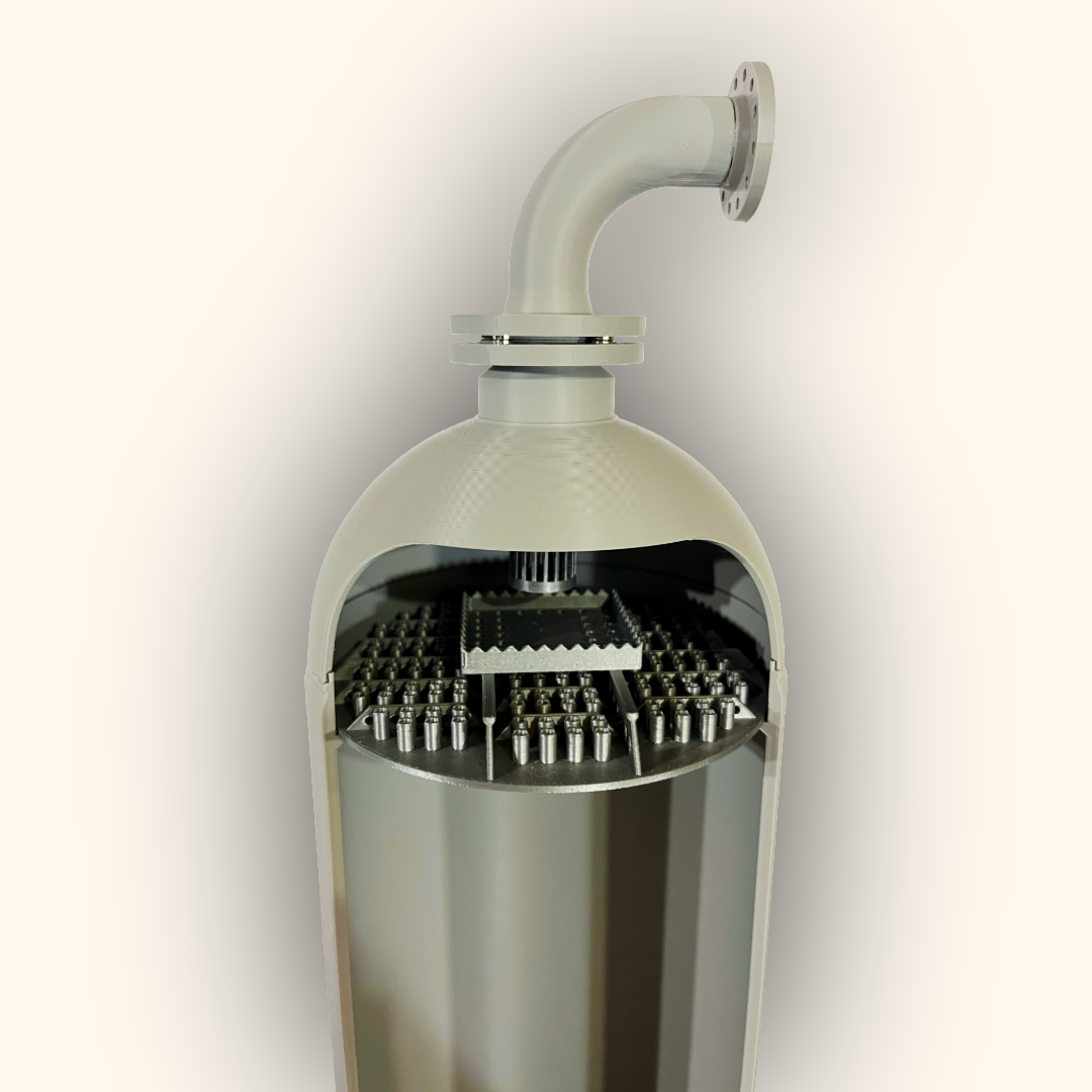 3D printed HDS reactor model top