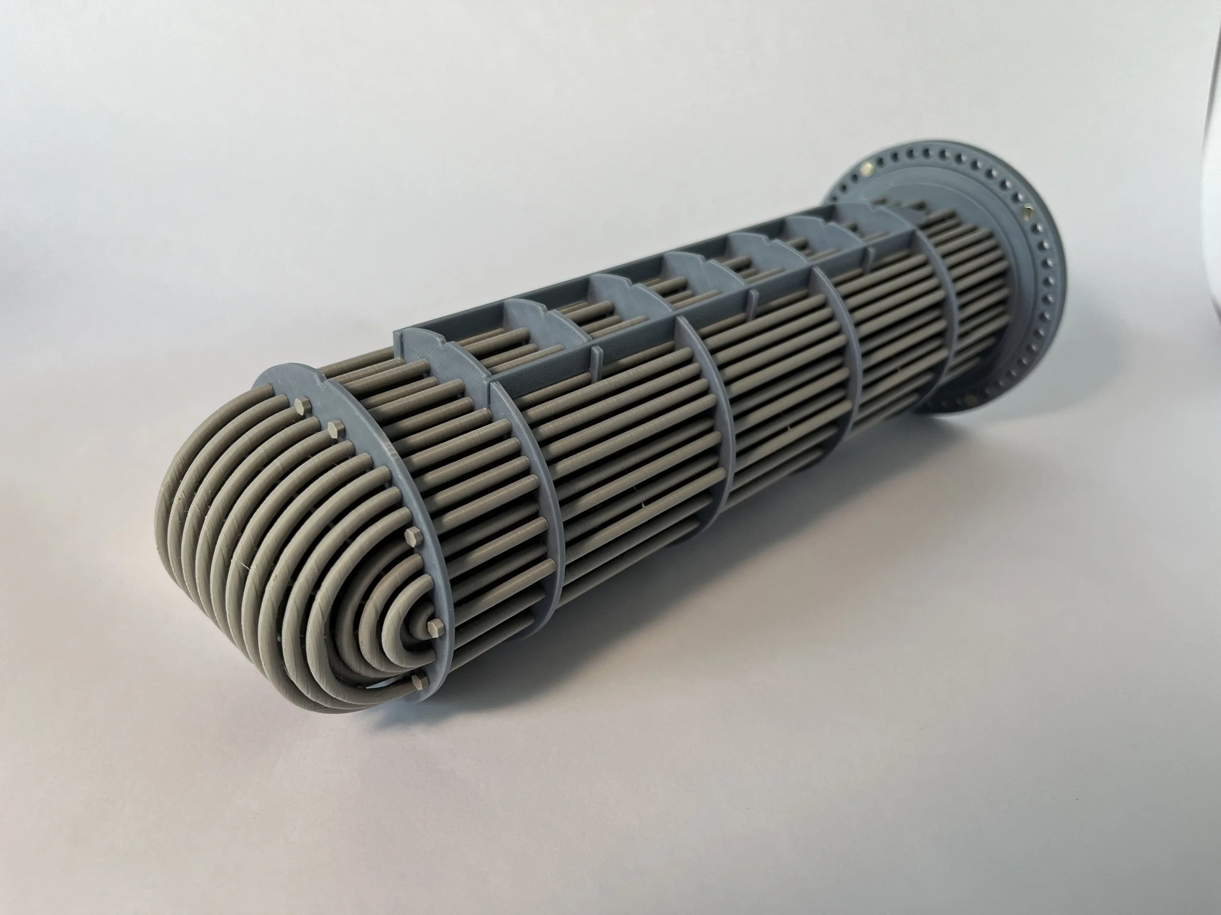 3D printed shell and tube exchanger u-tube bundle model TEMA BEU