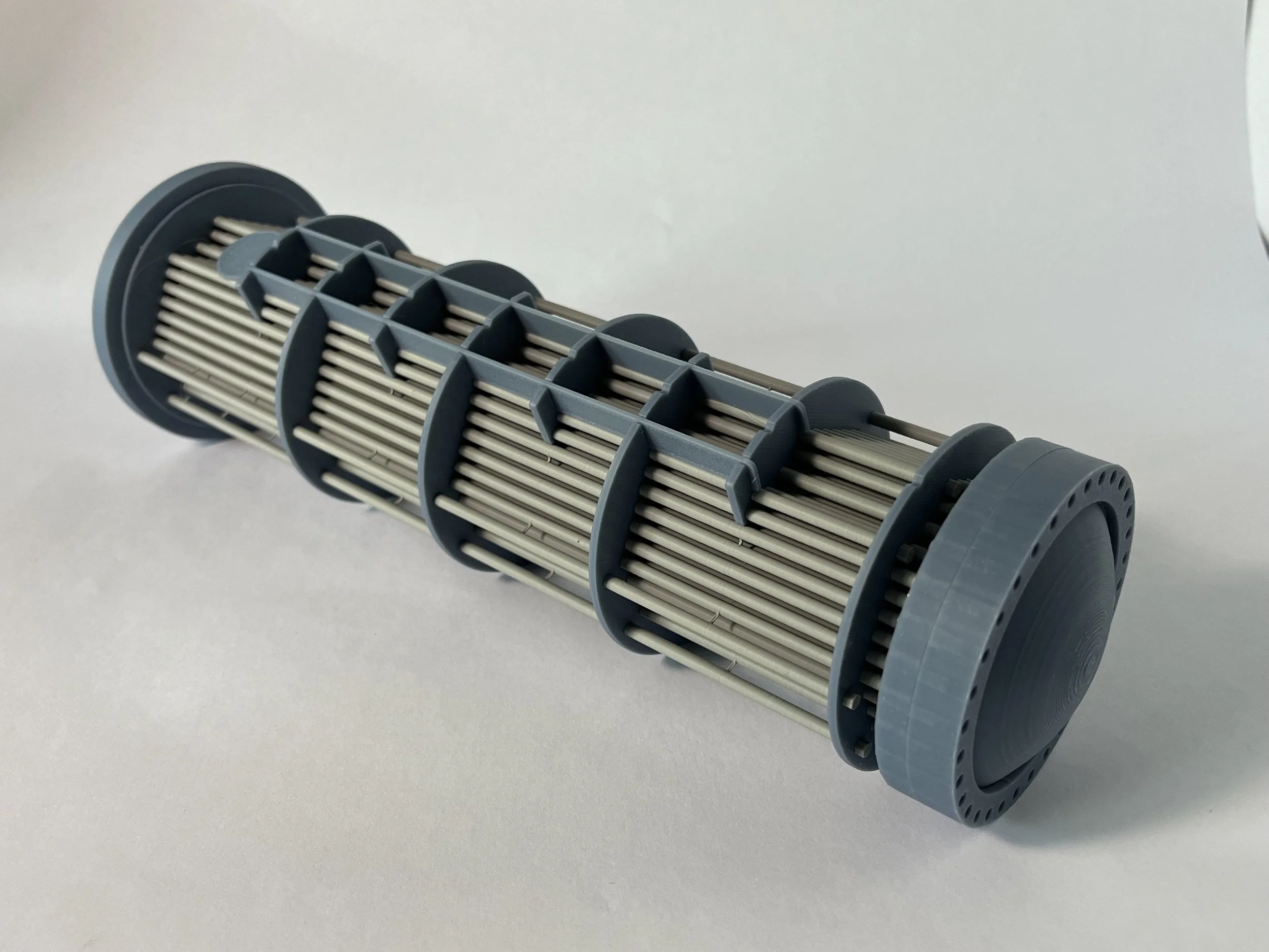 3D printed shell and tube exchanger bundle model TEMA AET