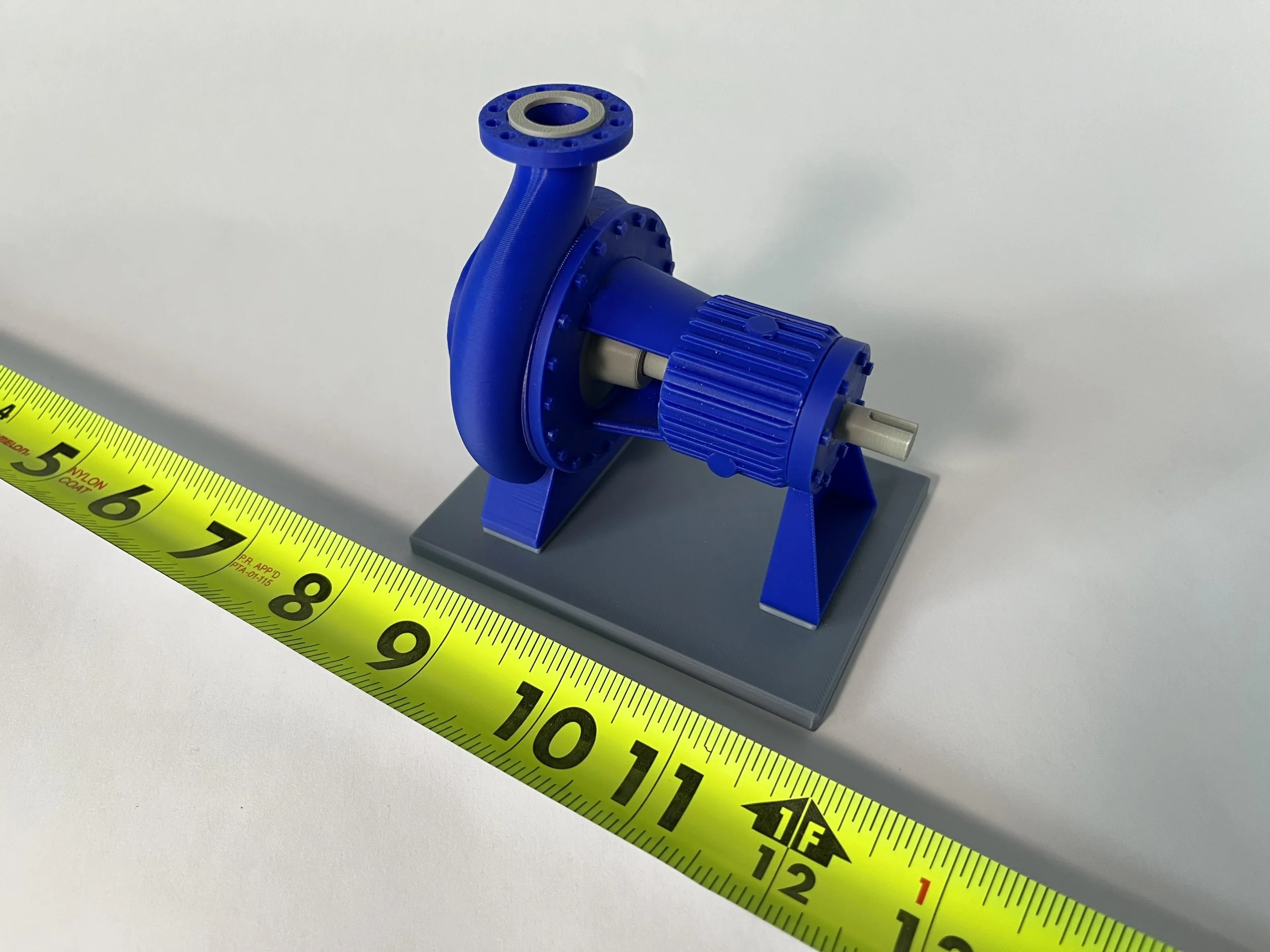 3D printed ANSI overhung centrifugal pump model