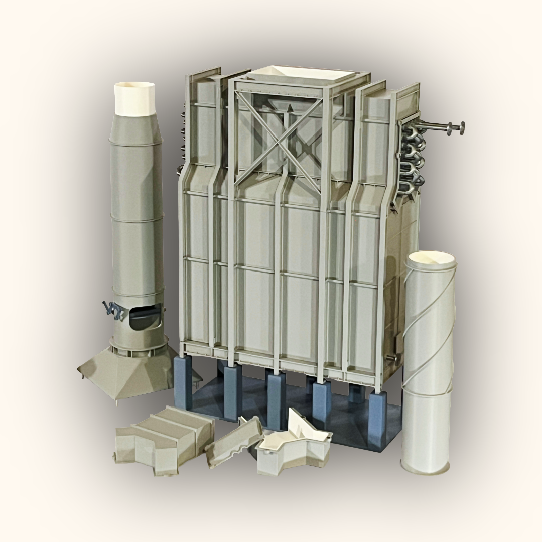 3D printed Horizontal Fired Heater model