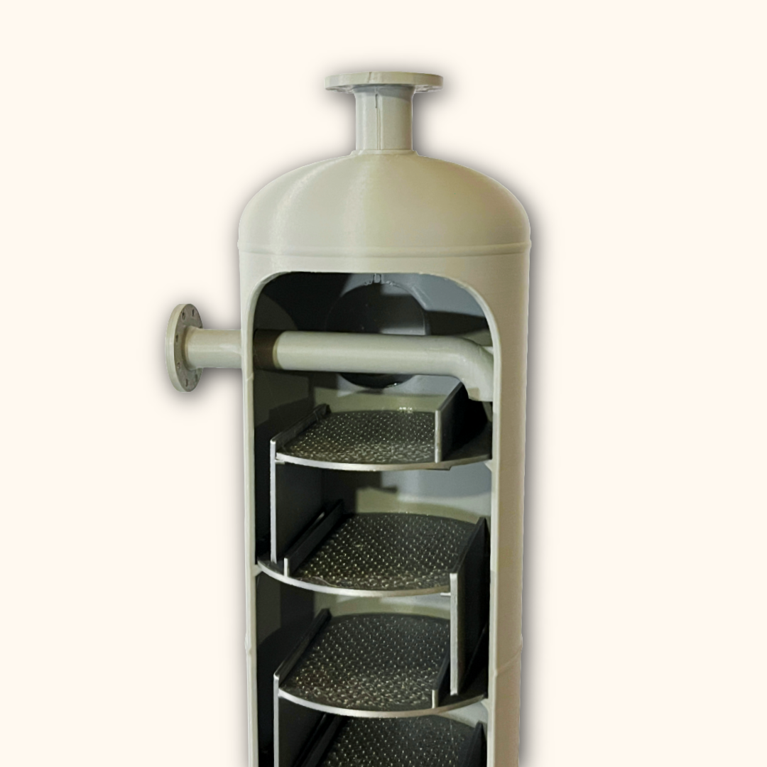 3D printed distillation column model