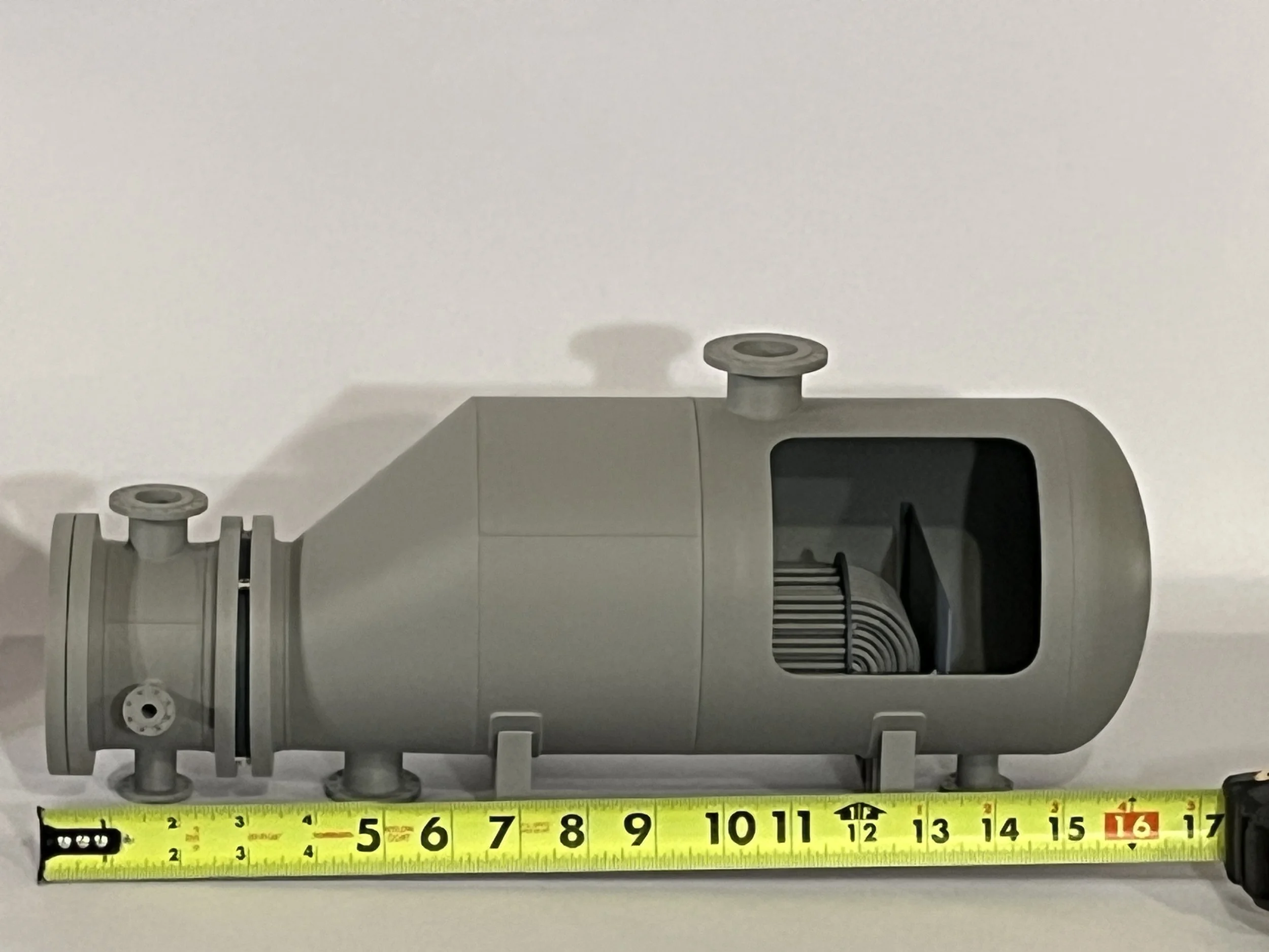 3D printed shell and tube exchanger model TEMA AKU