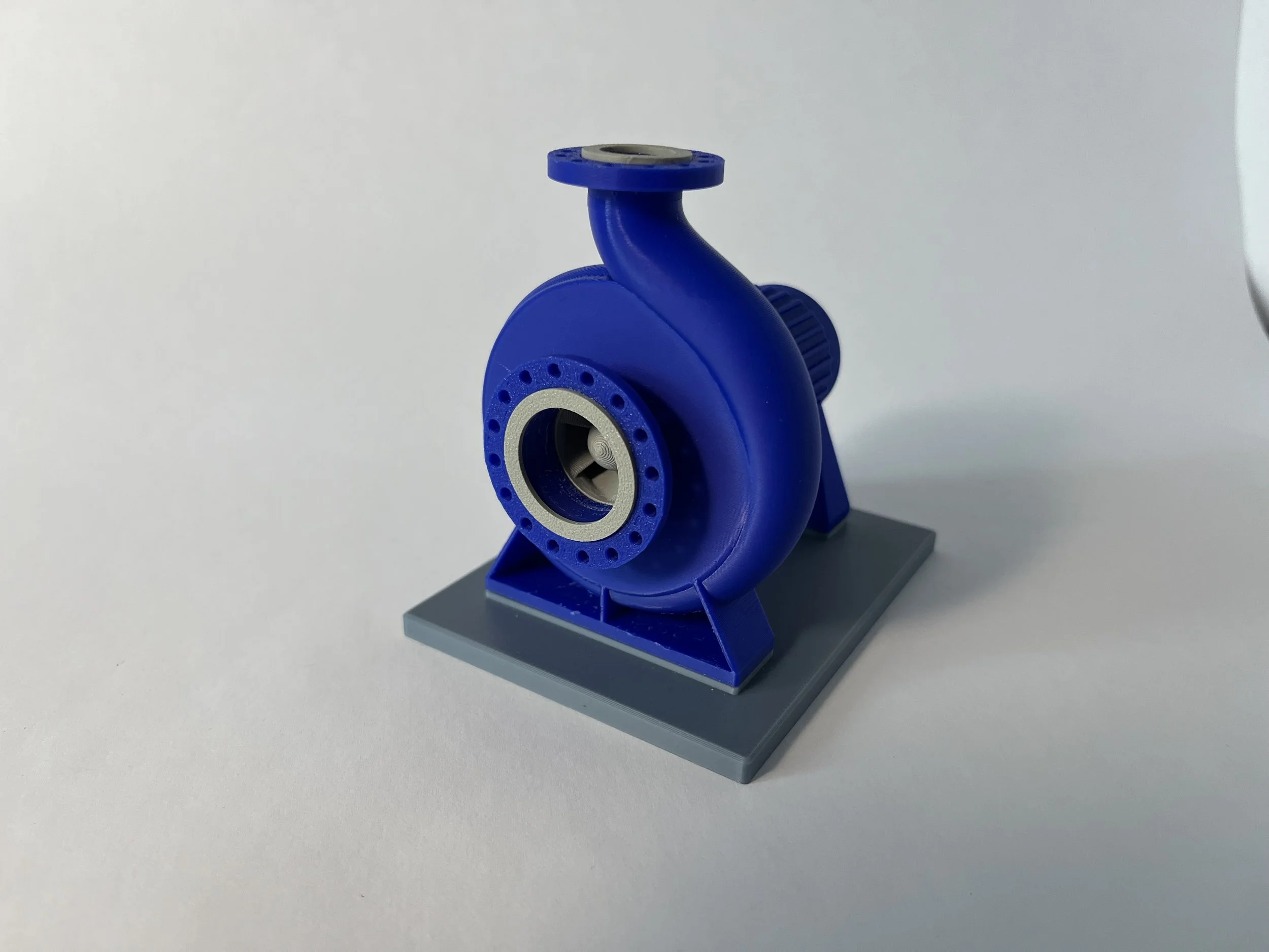 3D printed ANSI overhung centrifugal pump model