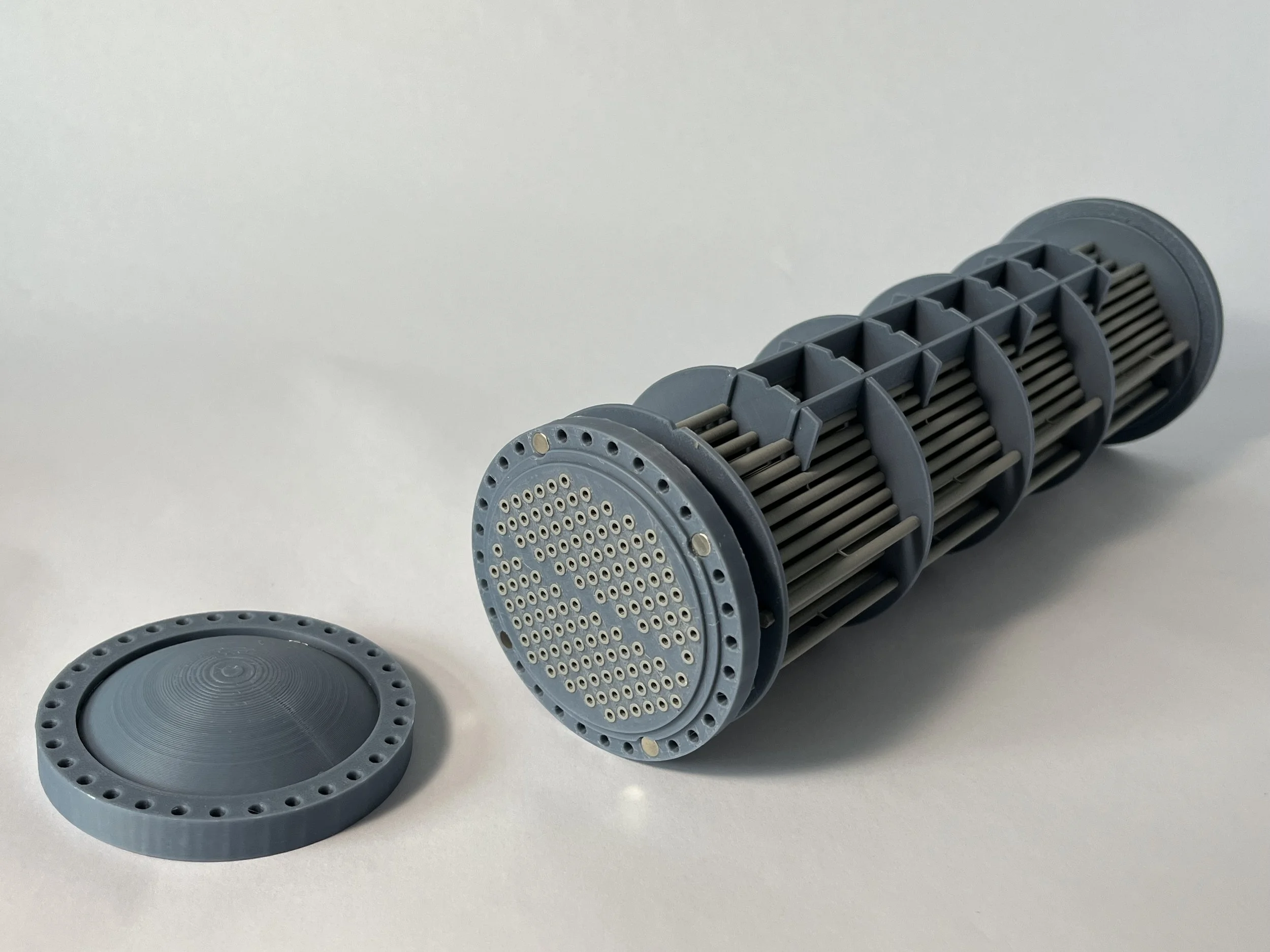 3D printed shell and tube exchanger bundle model TEMA AET